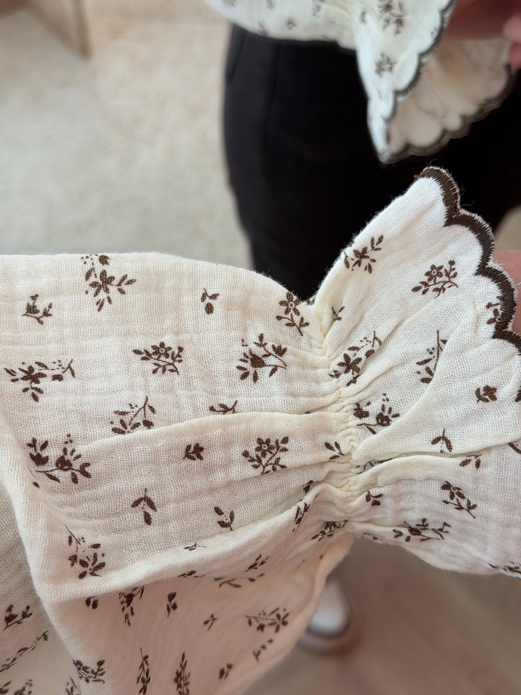 Chemise avec détails marron