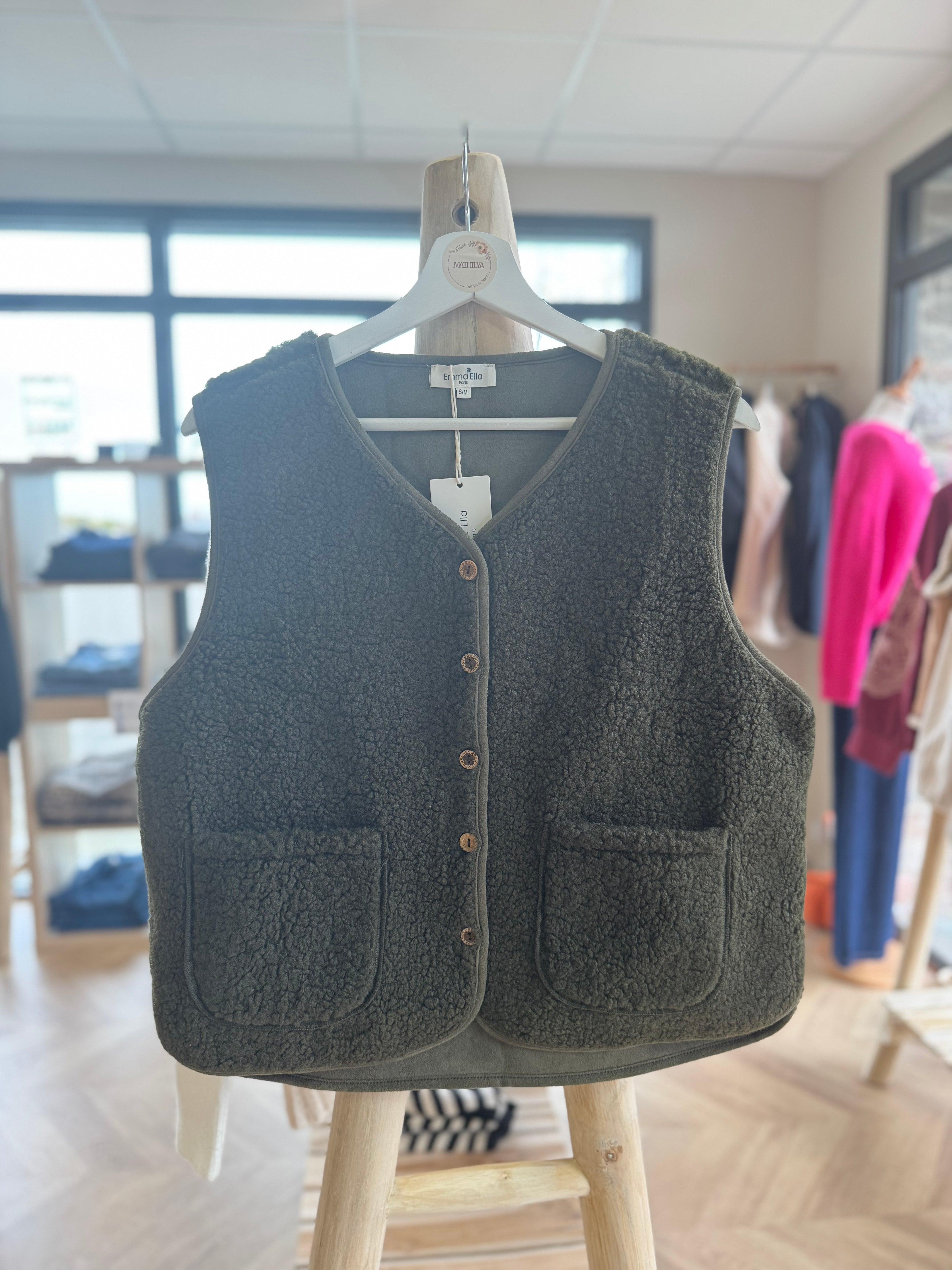 Veste sans manches kaki