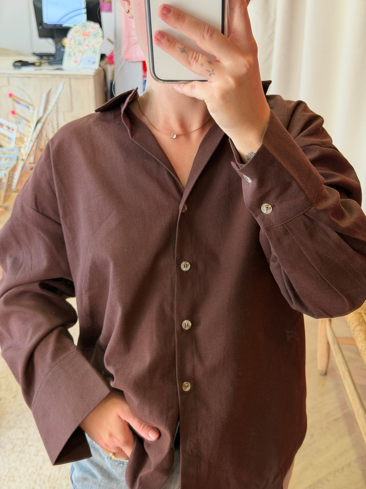 Chemise marron