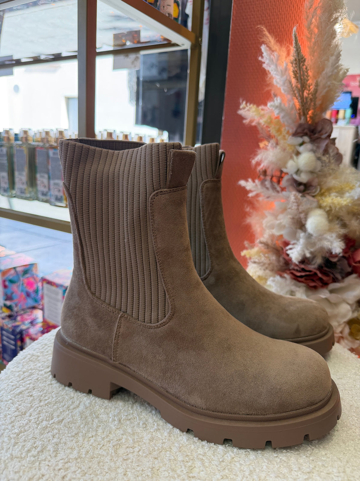 Bottines chelsea taupe
