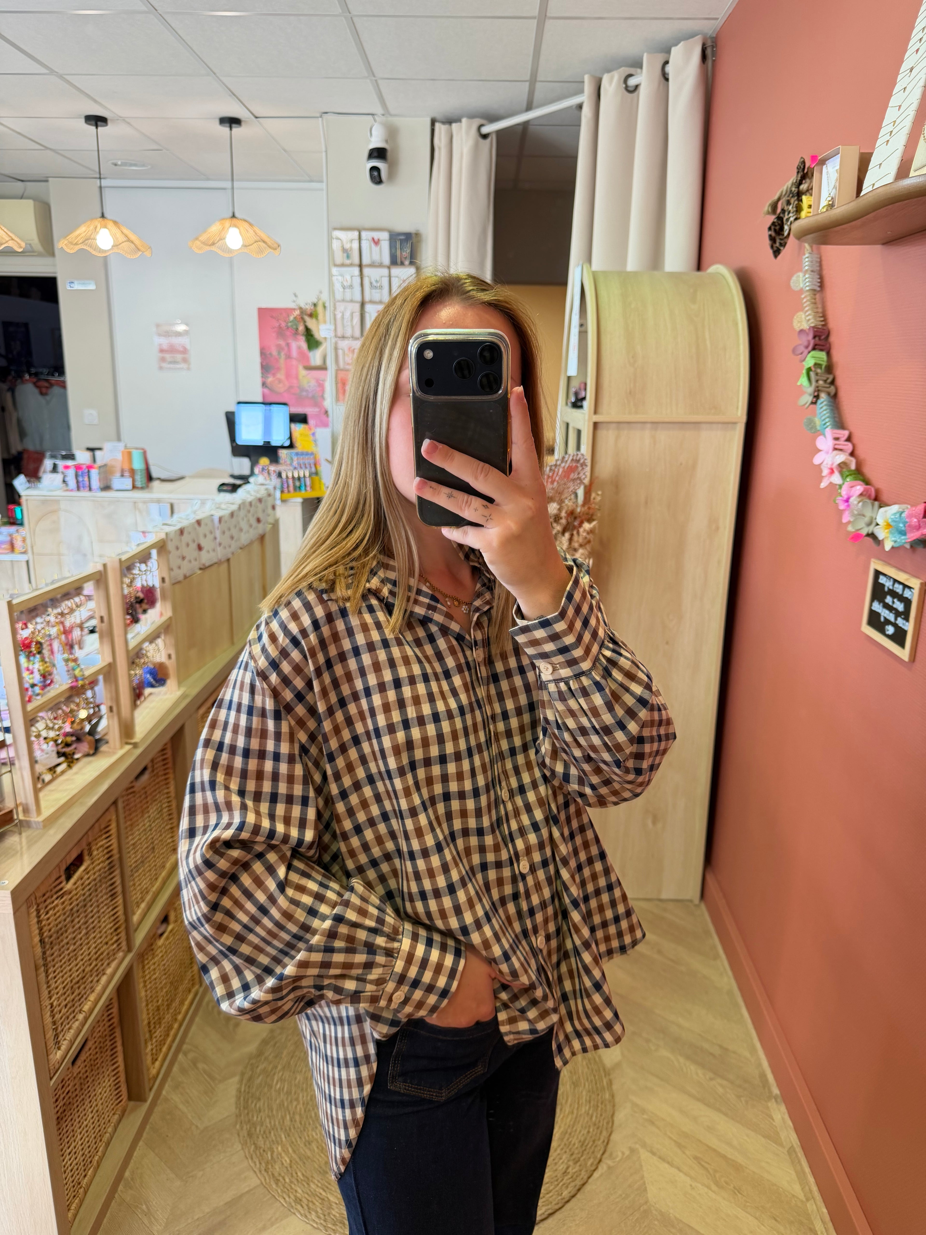 Chemise à carreaux