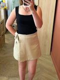 Jupe short beige