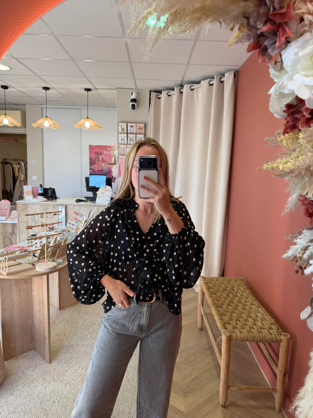 Blouse à pois
