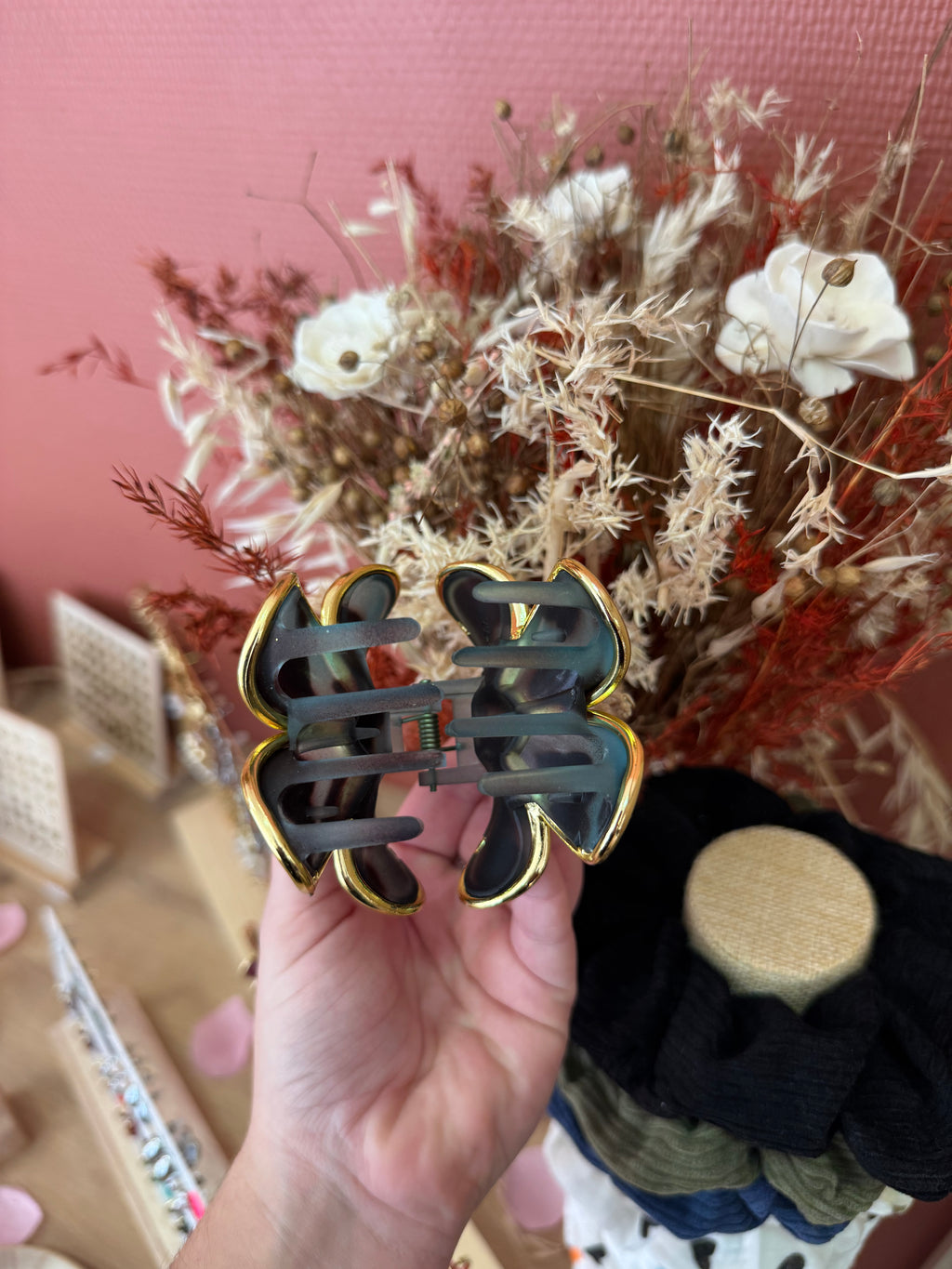 Pince à cheveux fleur