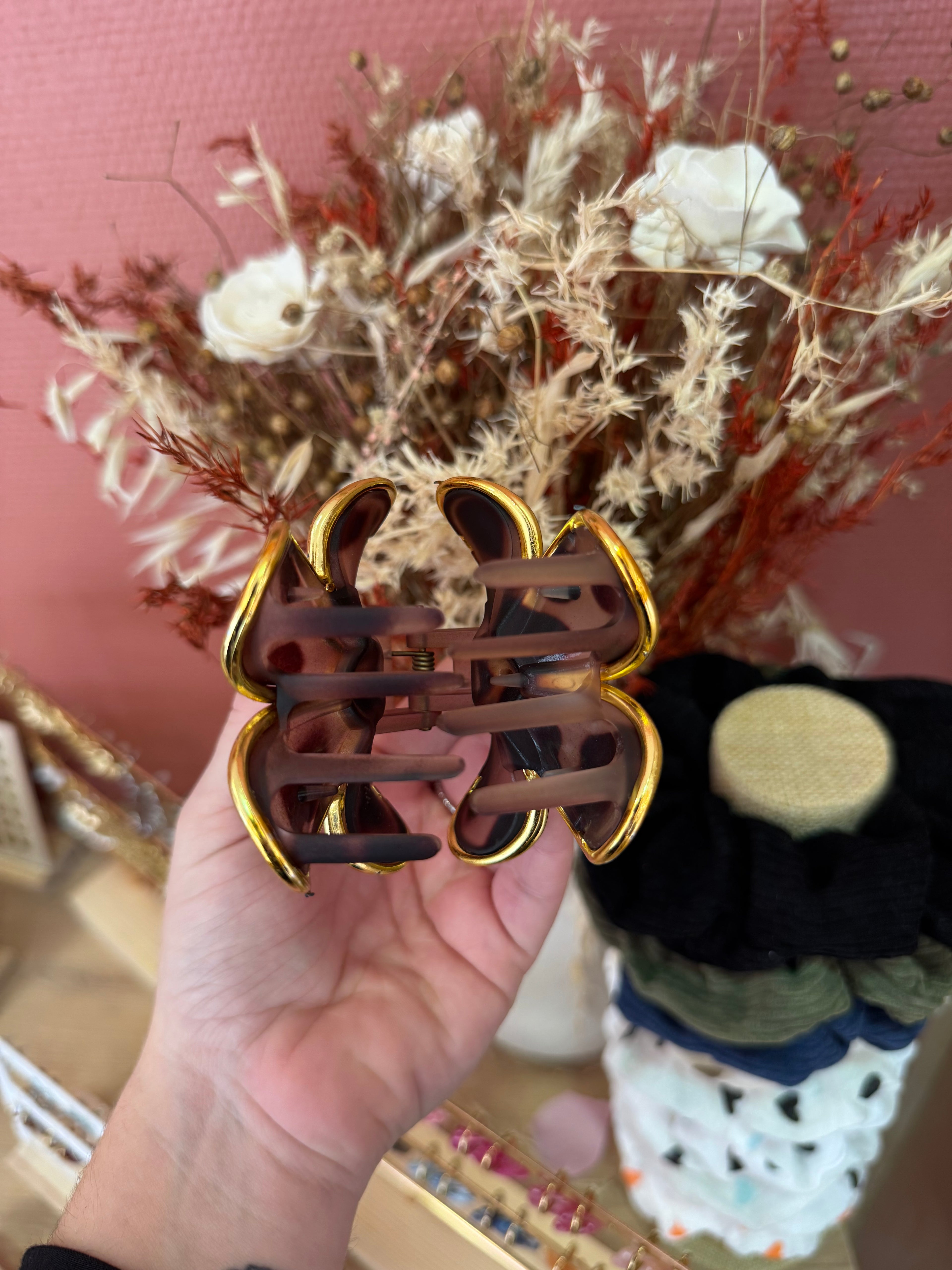 Pince à cheveux fleur