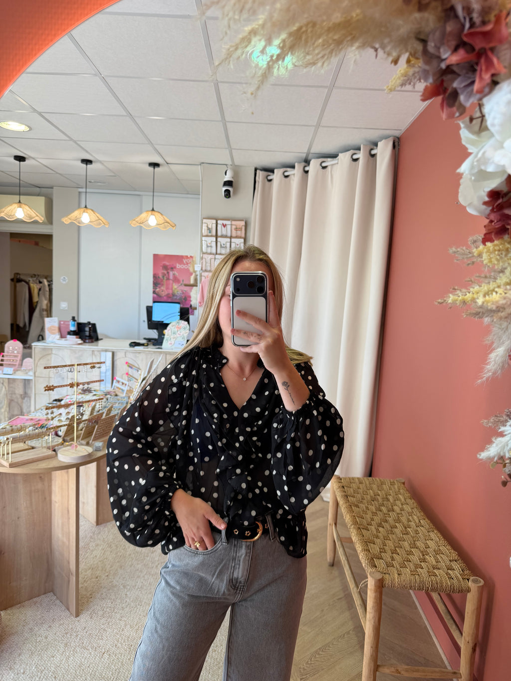 Blouse à pois