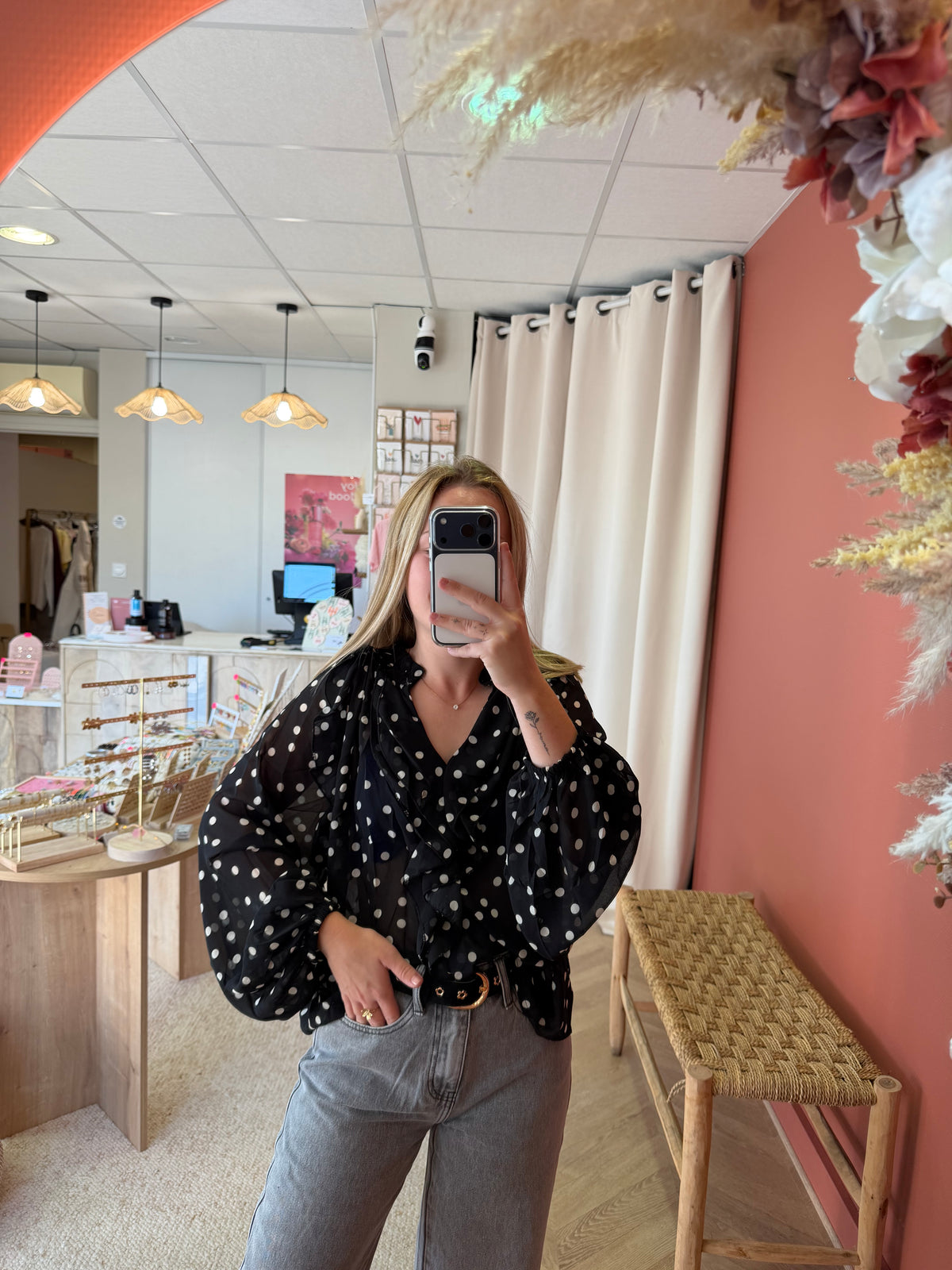 Blouse à pois