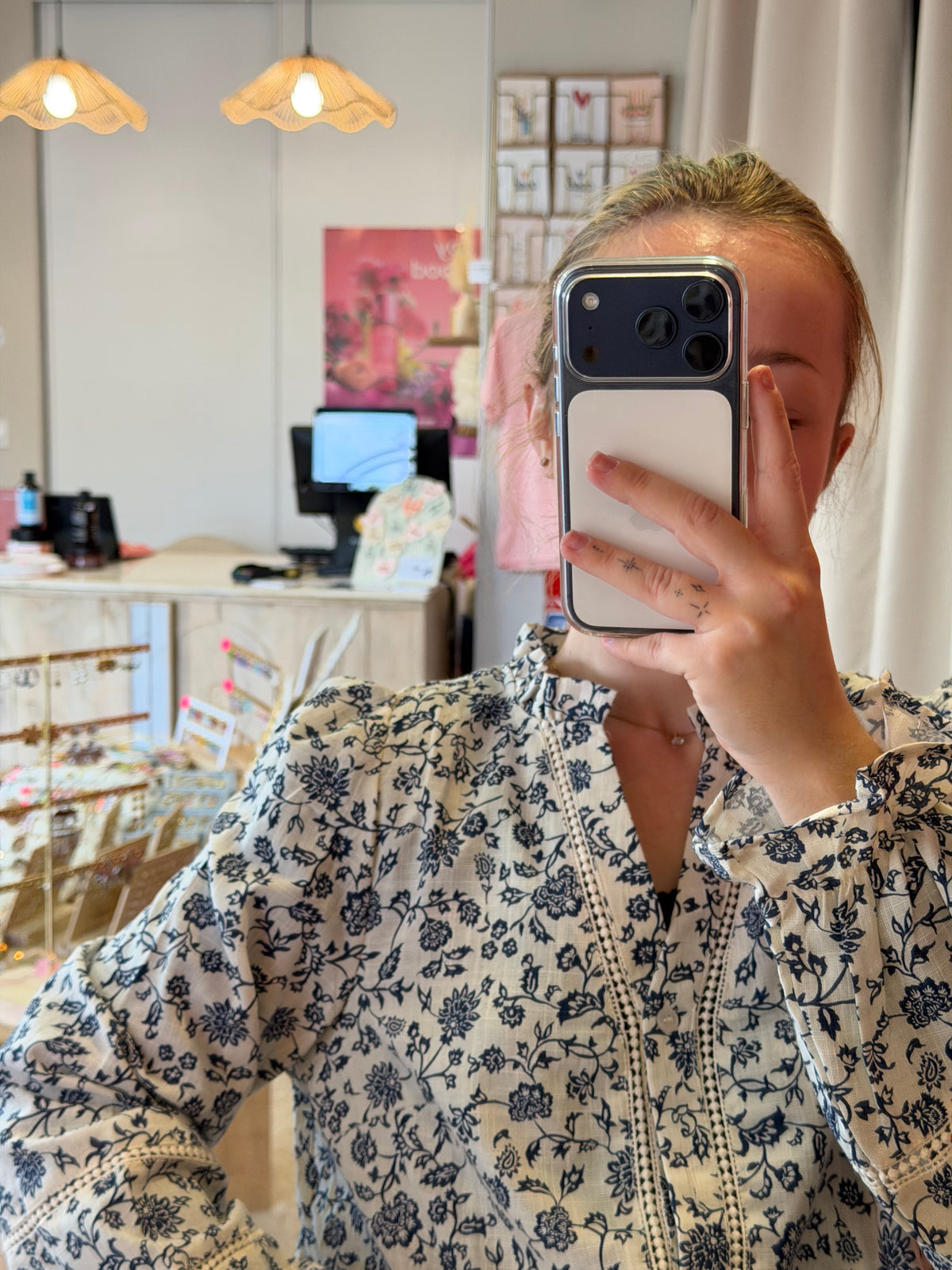 Chemise à imprimé fleuri