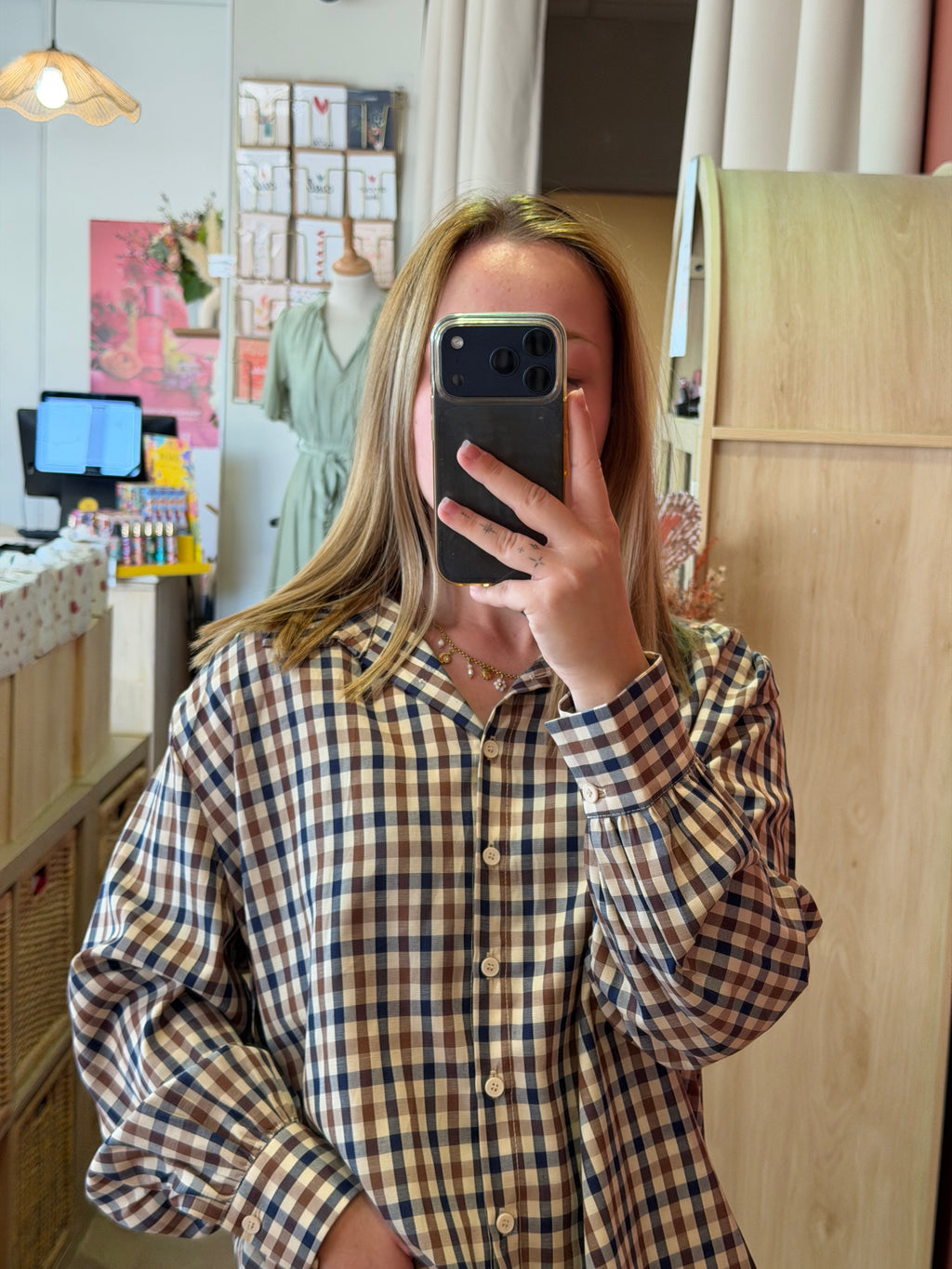 Chemise à carreaux