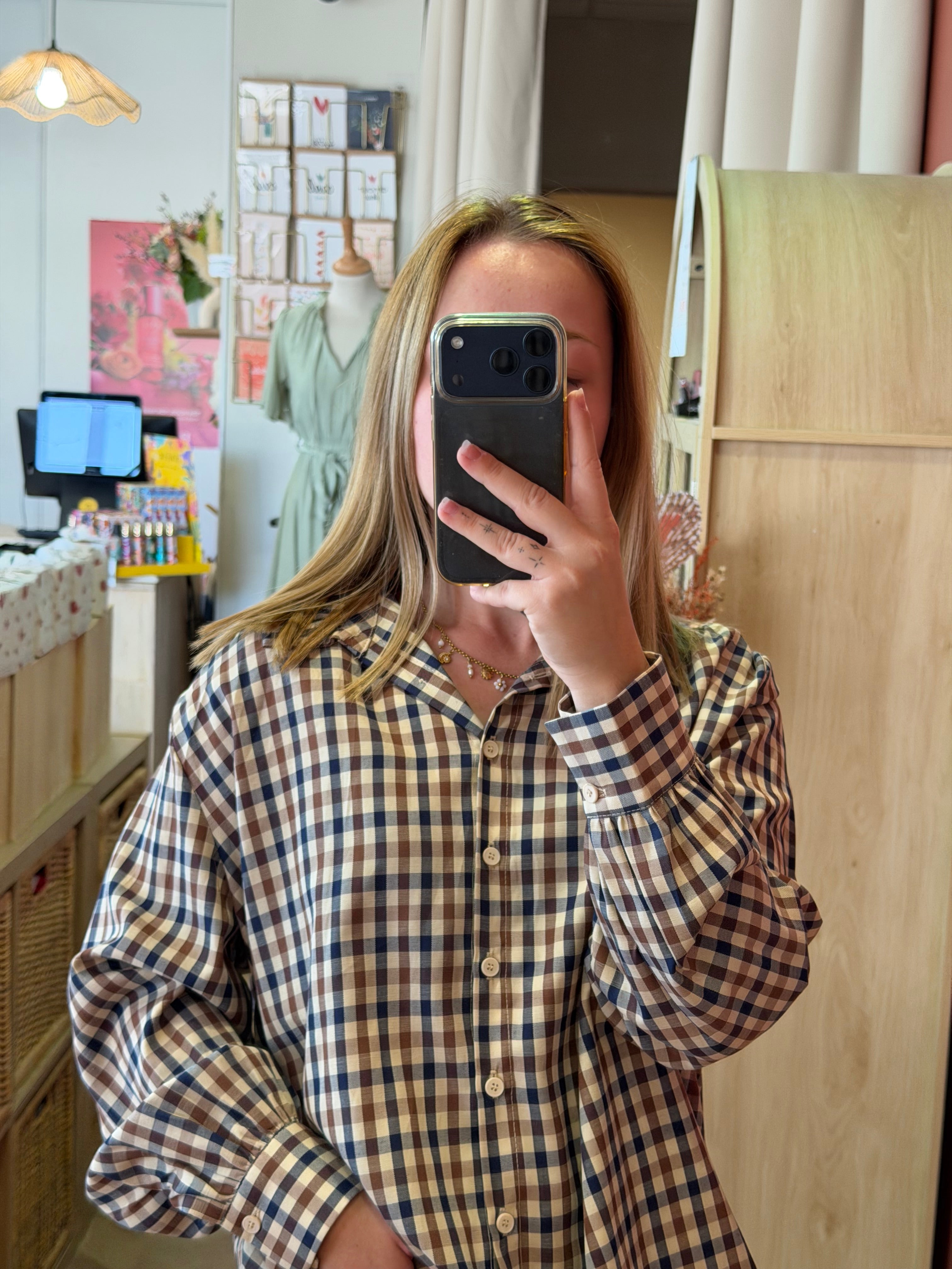 Chemise à carreaux