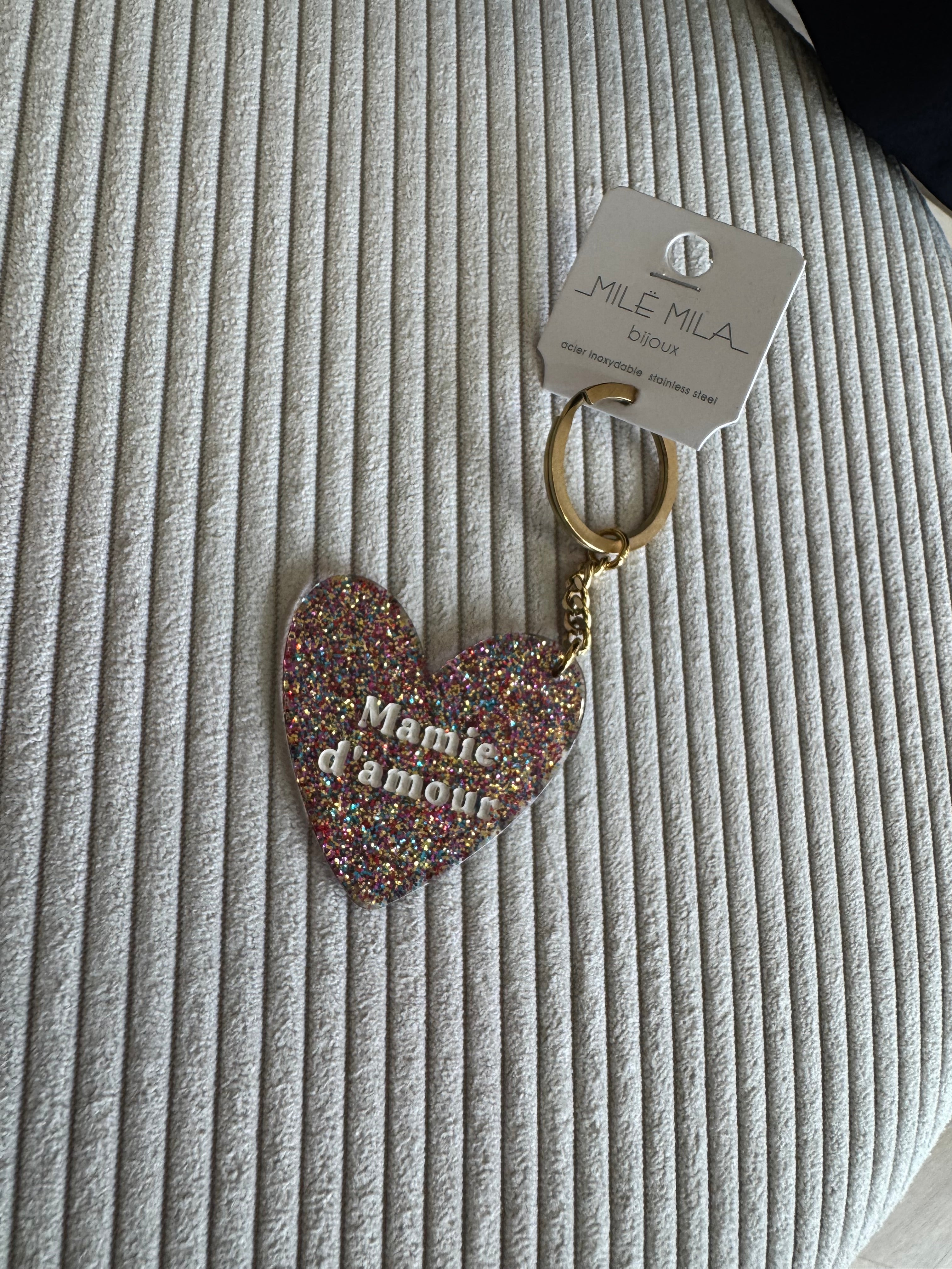 Porte clés mamie d’amour