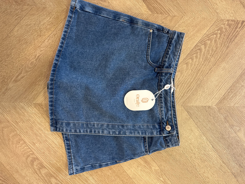 Jupe short bleu oraije