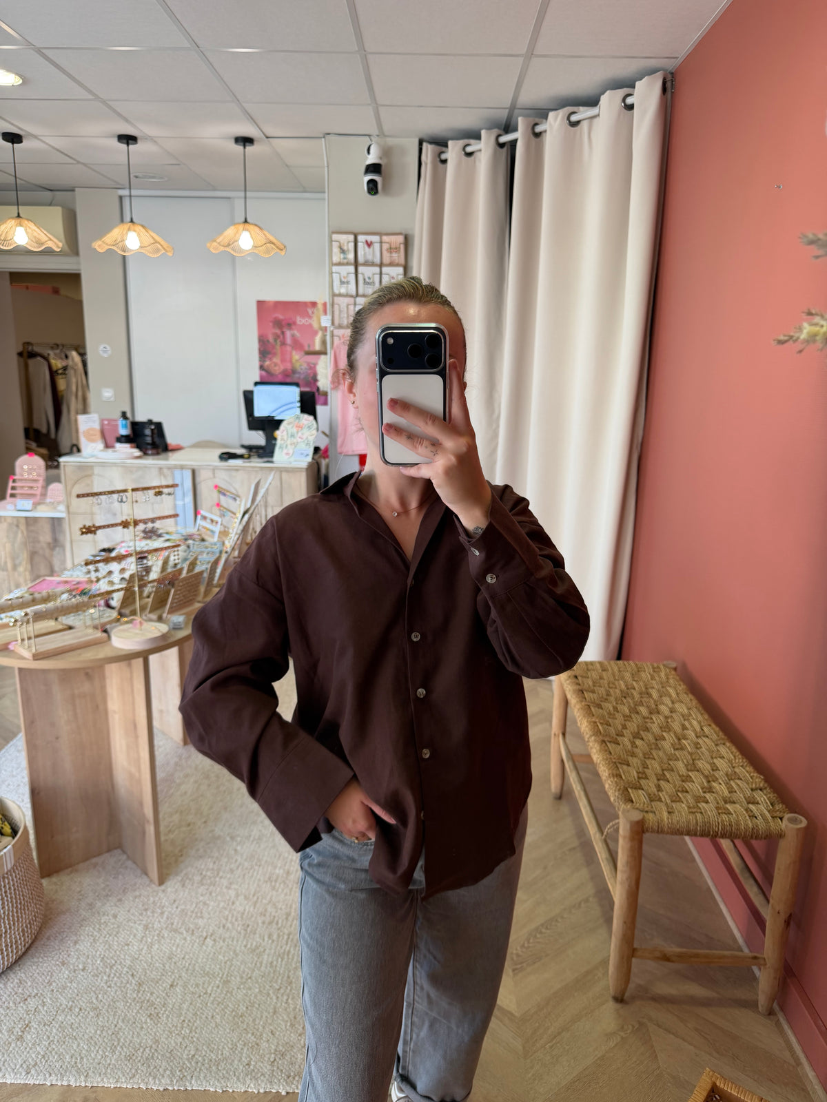 Chemise marron