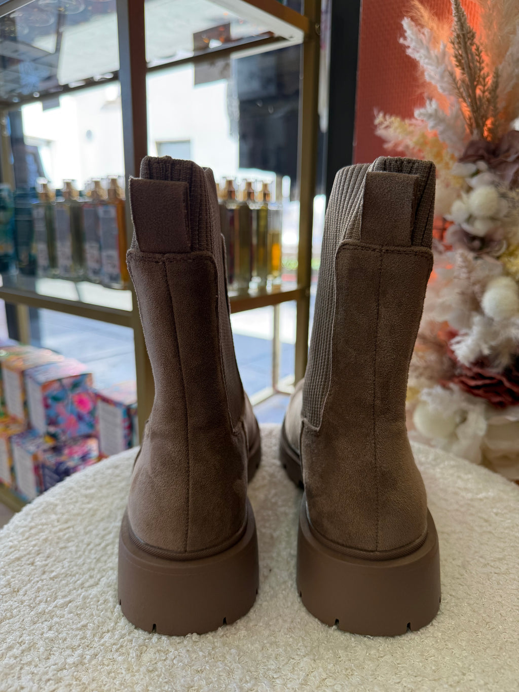 Bottines chelsea taupe