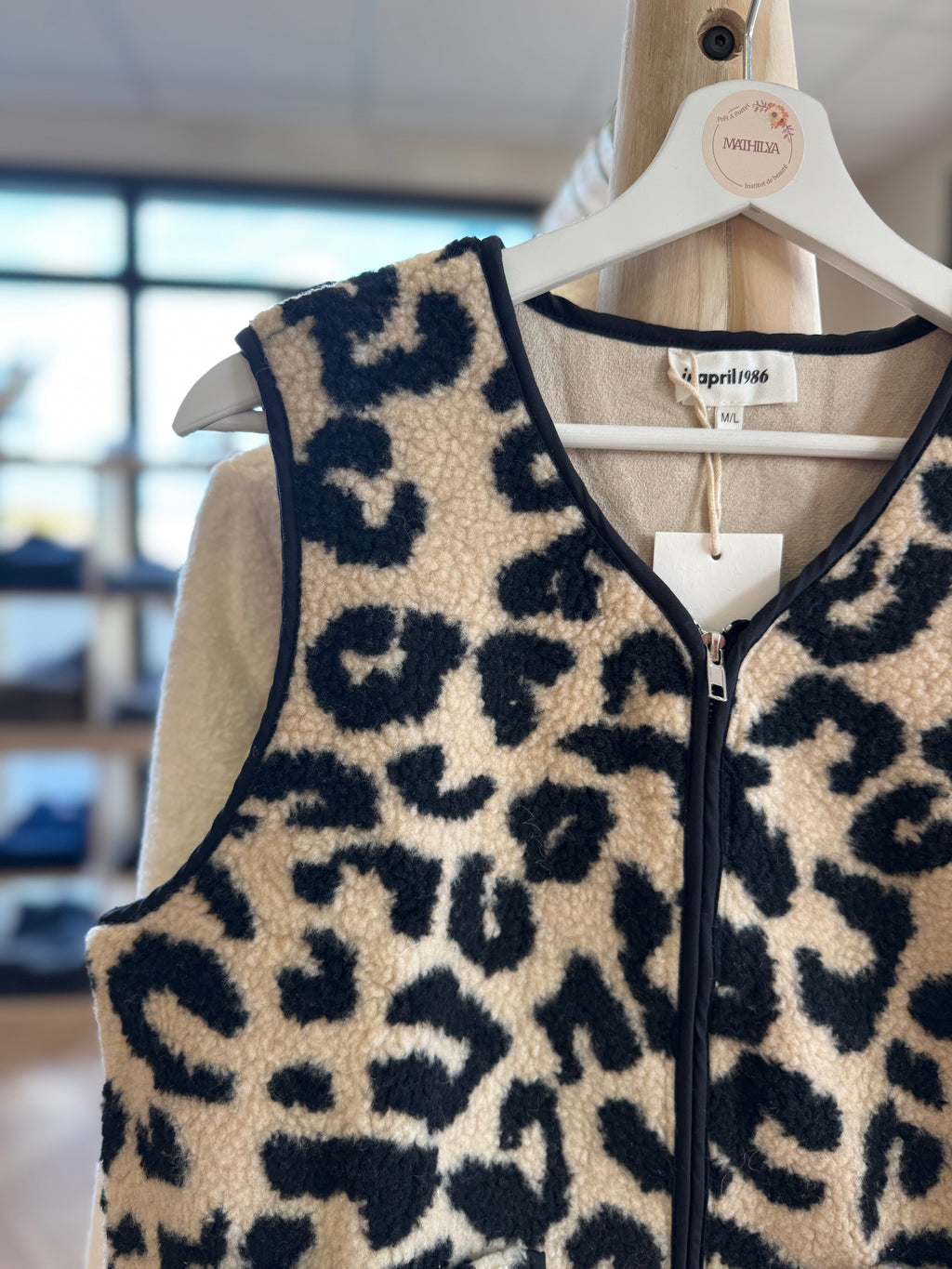 Veste sans manches léopard