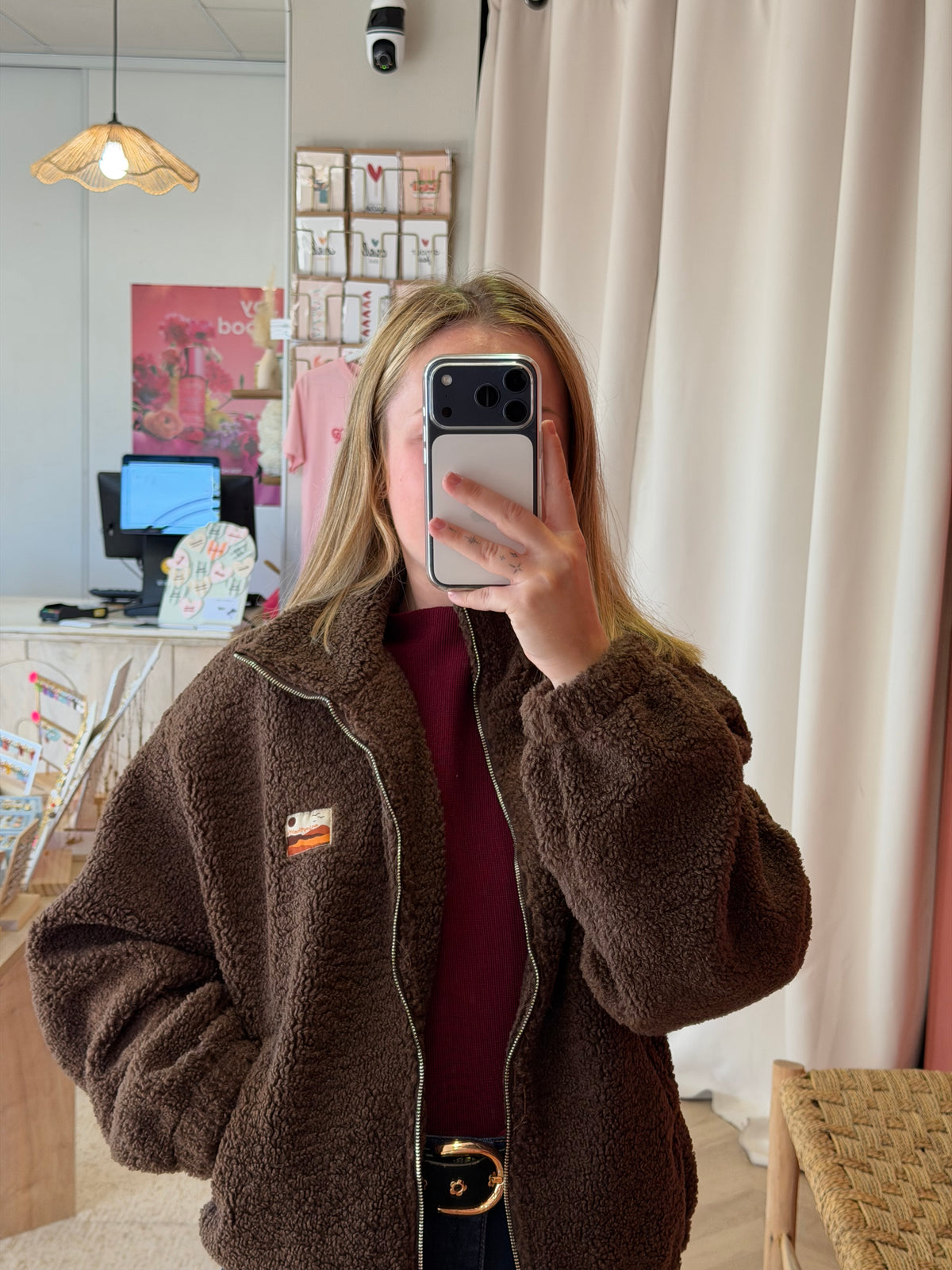 Veste polaire marron