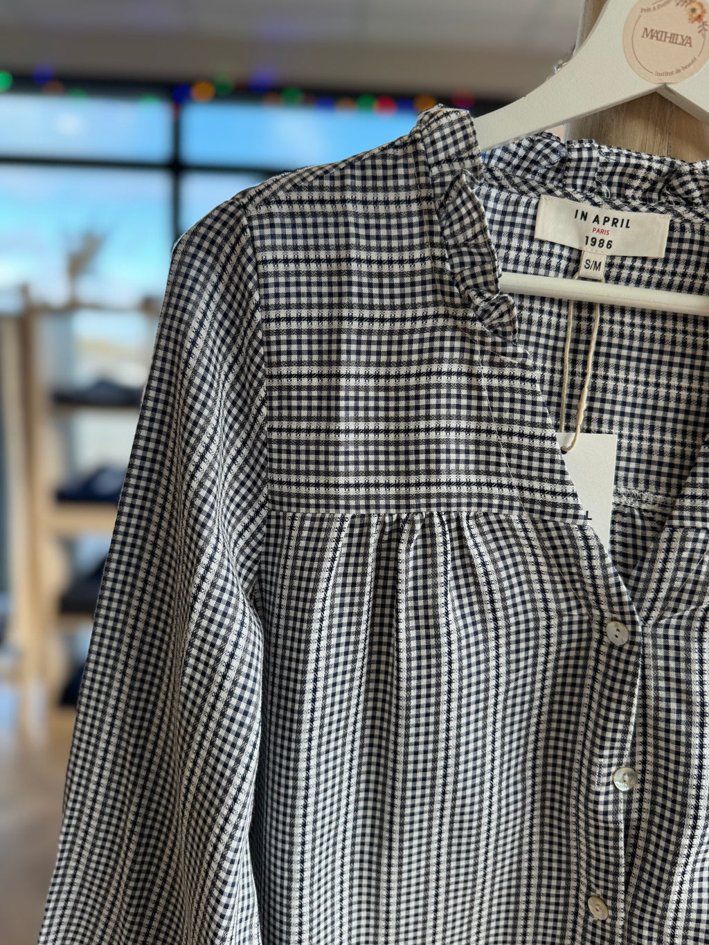 Chemise vichy marine