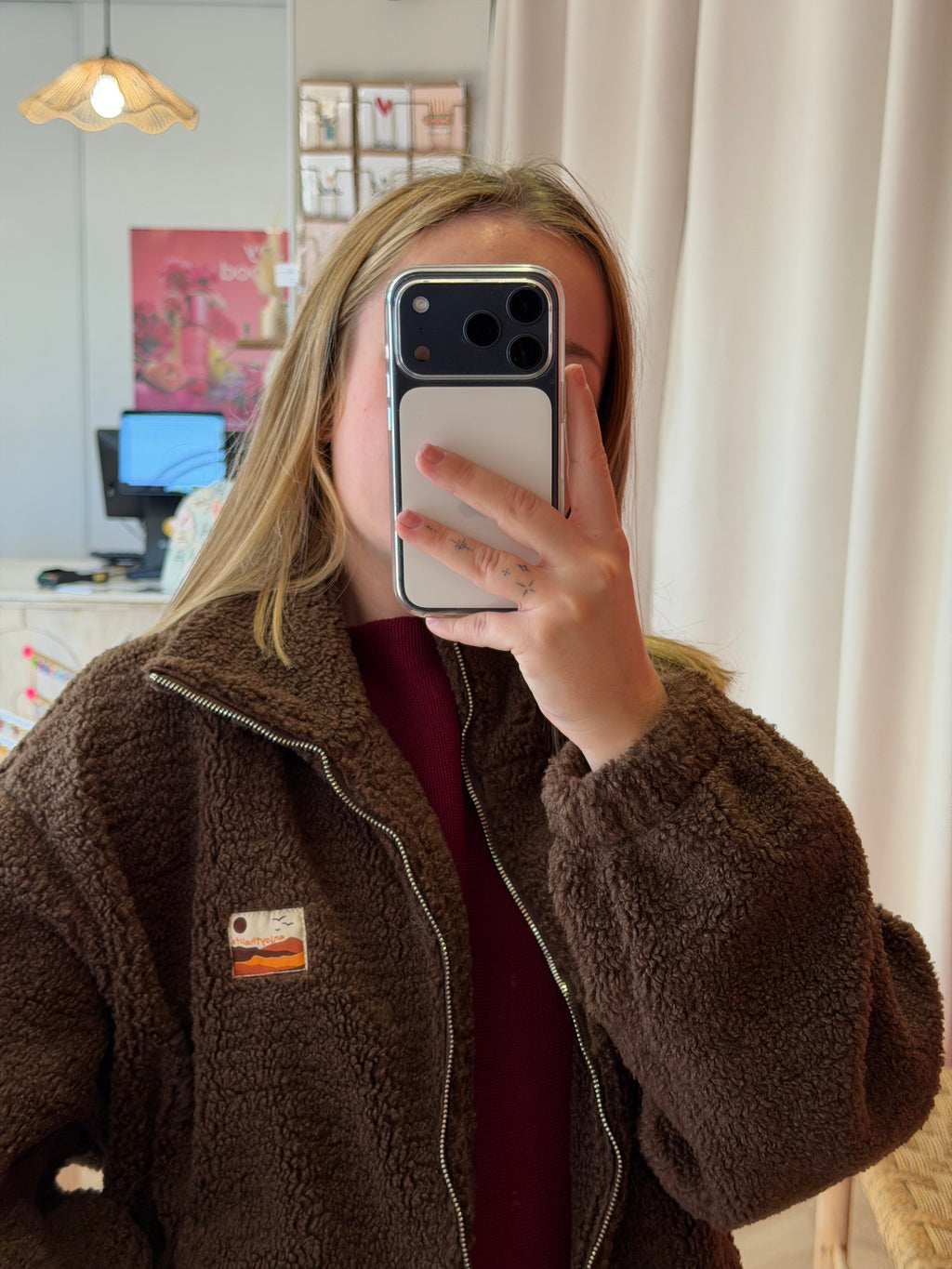 Veste polaire marron