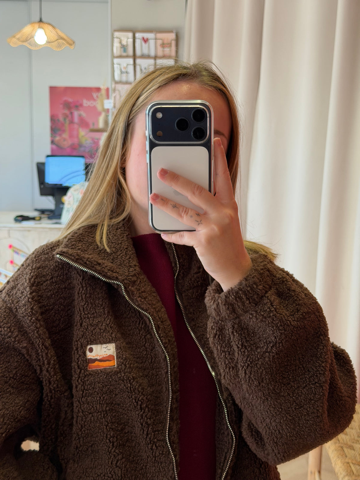 Veste polaire marron