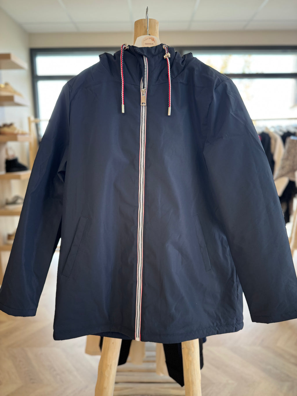 Imperméable bleu marine doublé