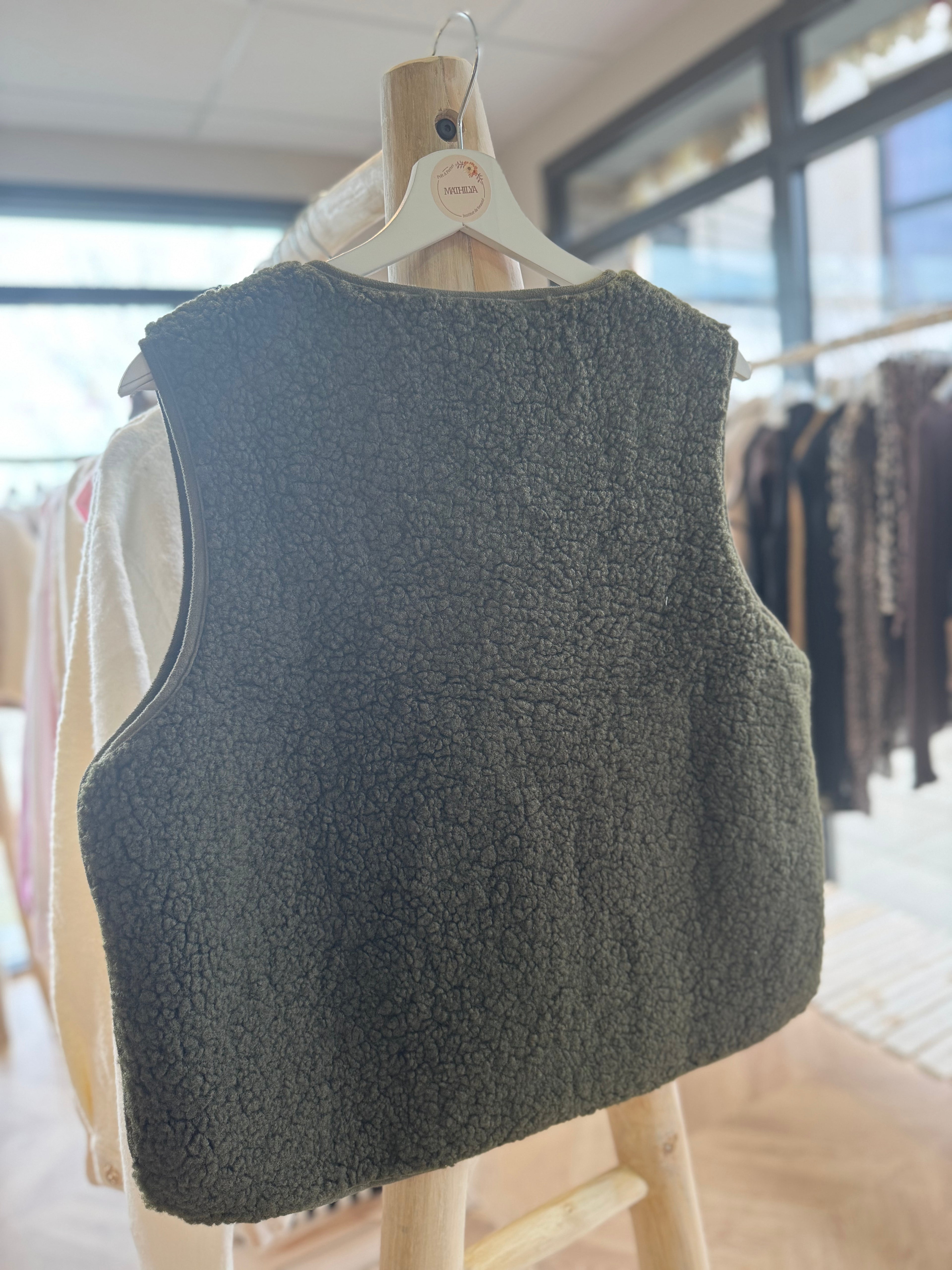 Veste sans manches kaki