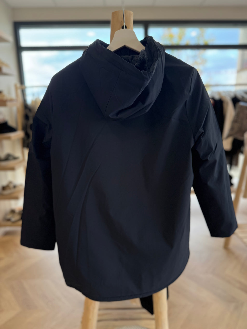 Imperméable bleu marine doublé