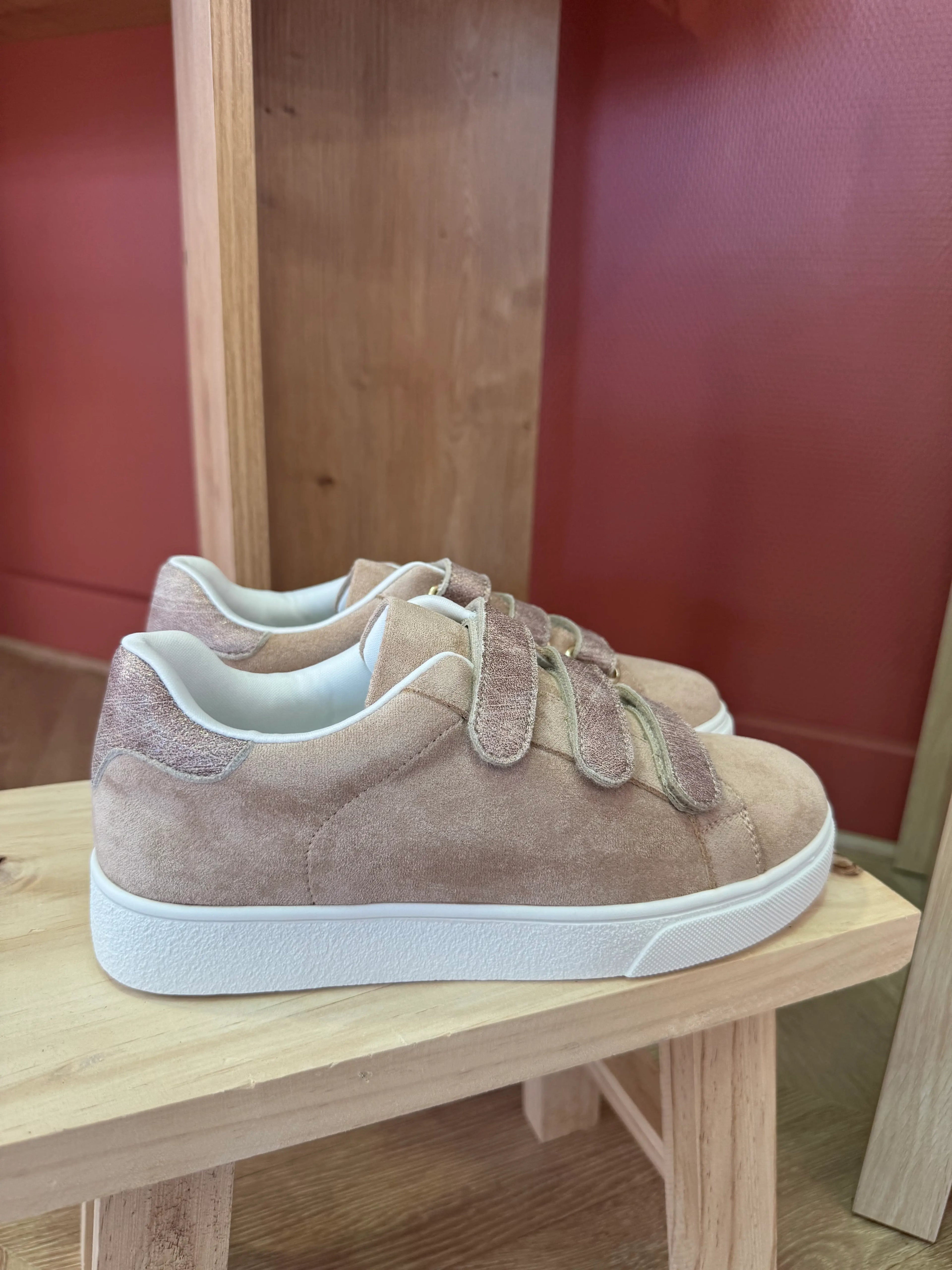 Baskets beige rosé