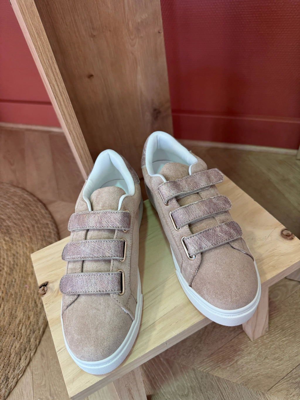 Baskets beige rosé