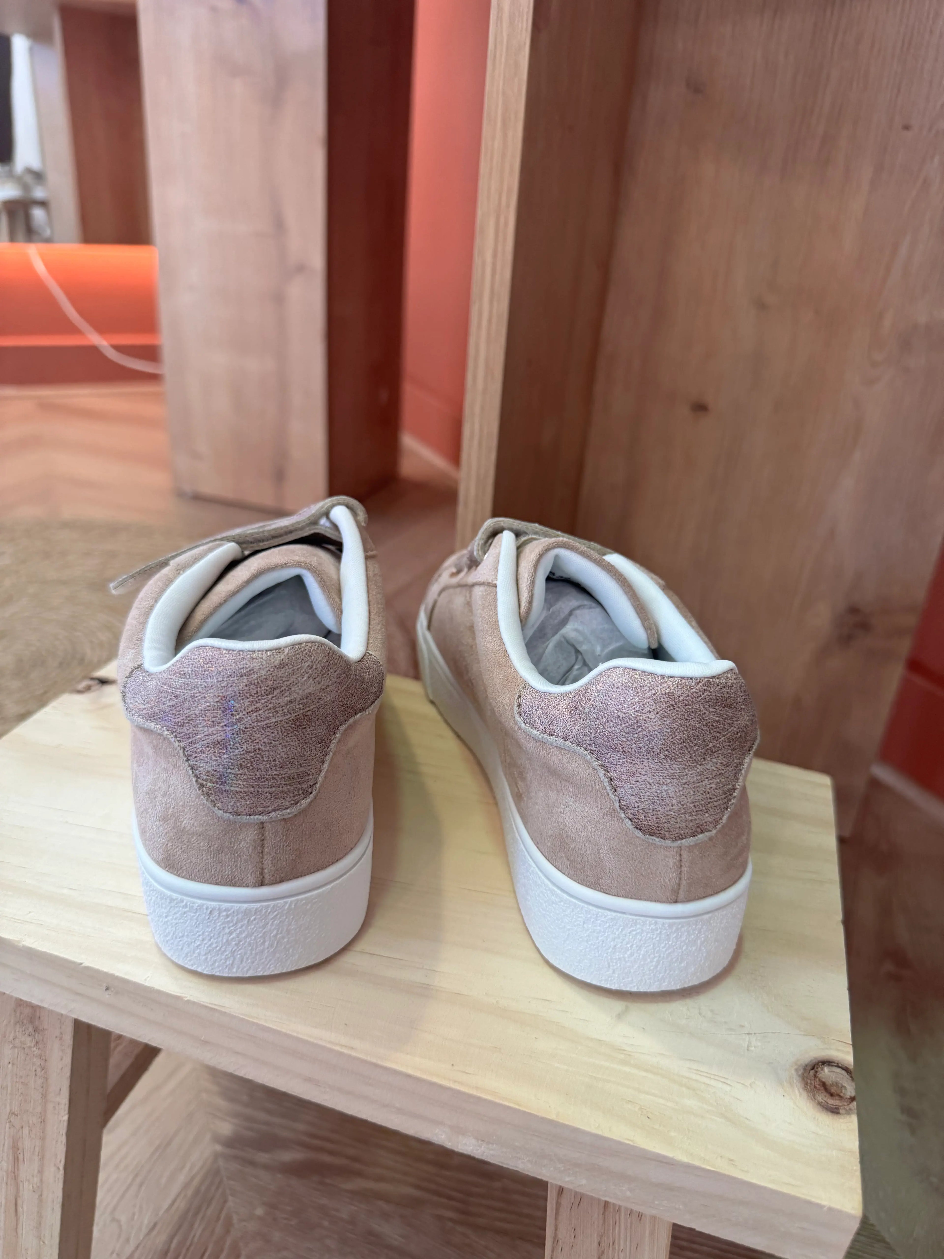 Baskets beige rosé