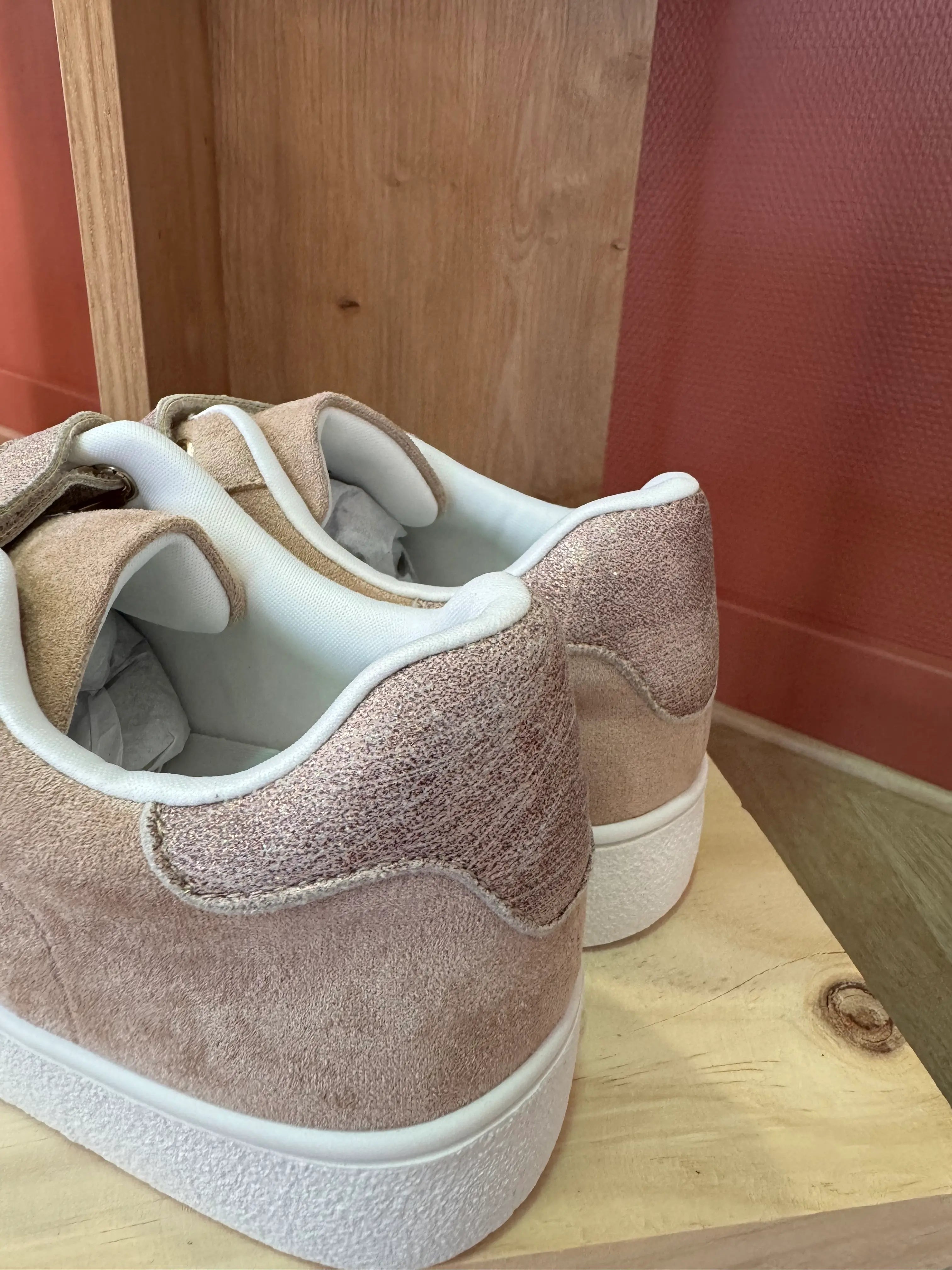 Baskets beige rosé
