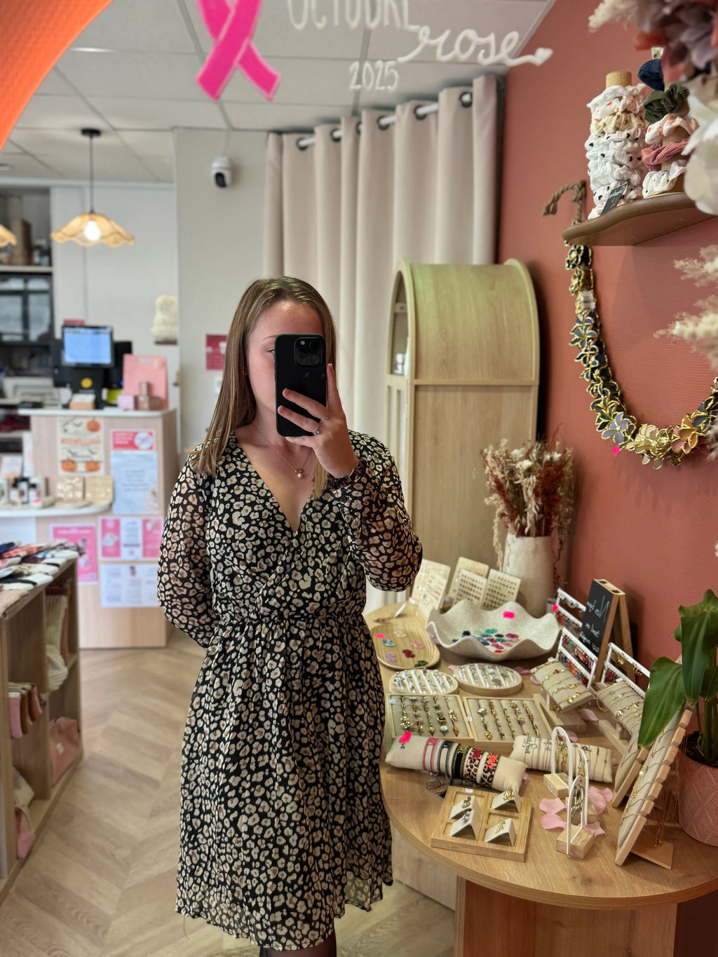 Robe fluide imprimé léopard