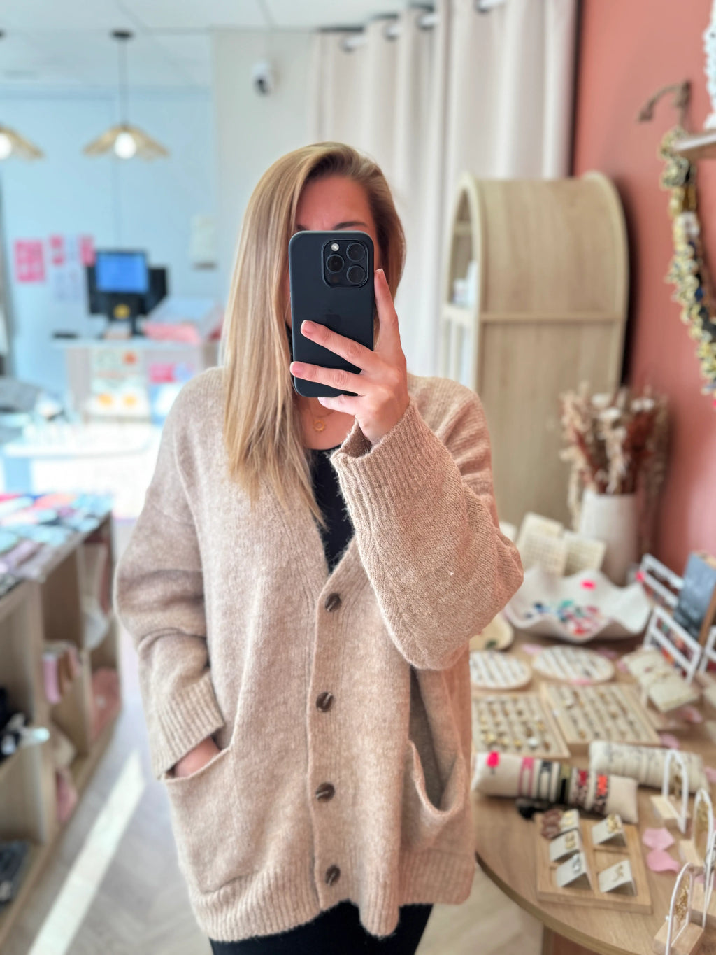 Gilet oversize en maille douce