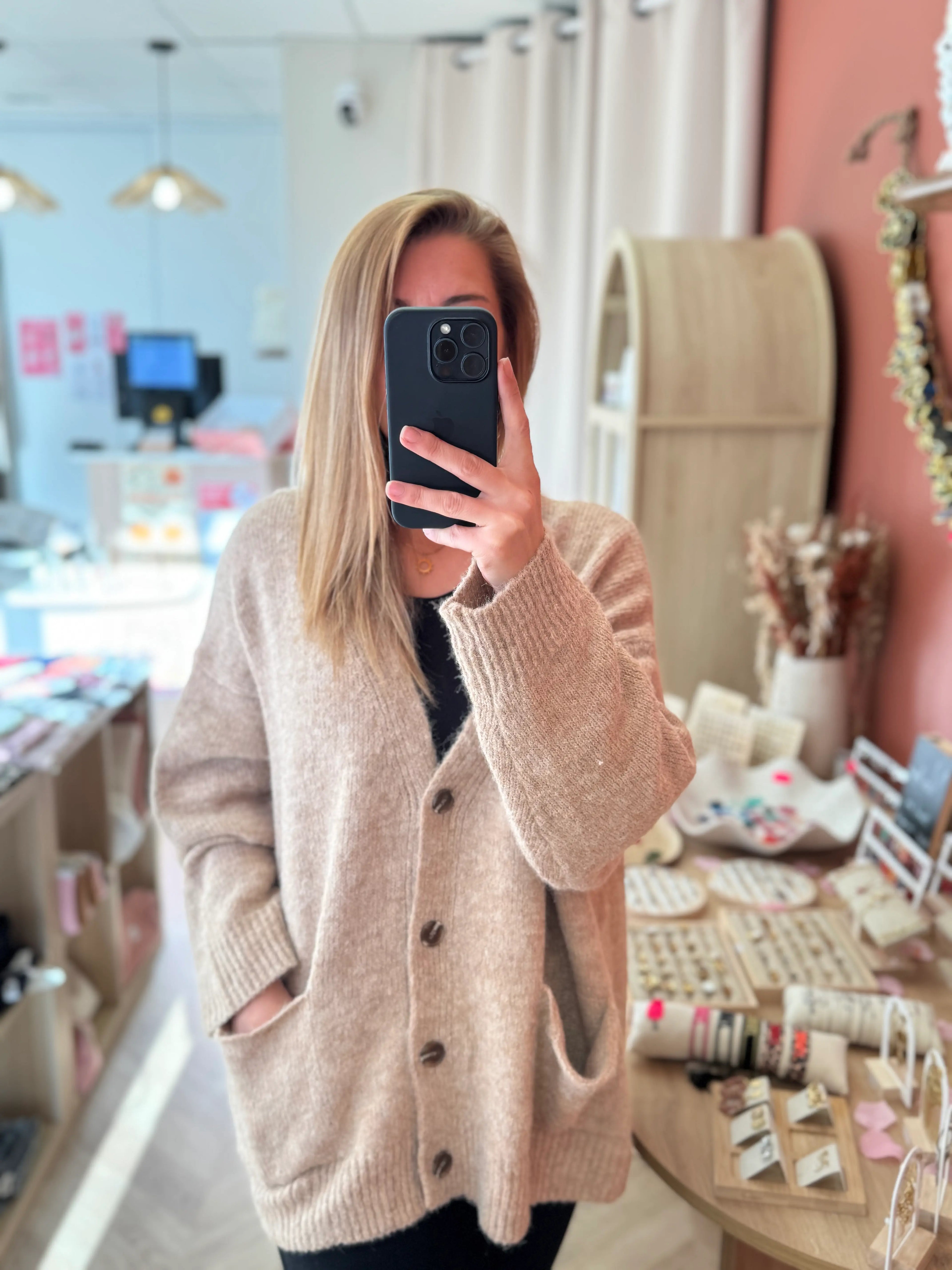 Gilet oversize en maille douce