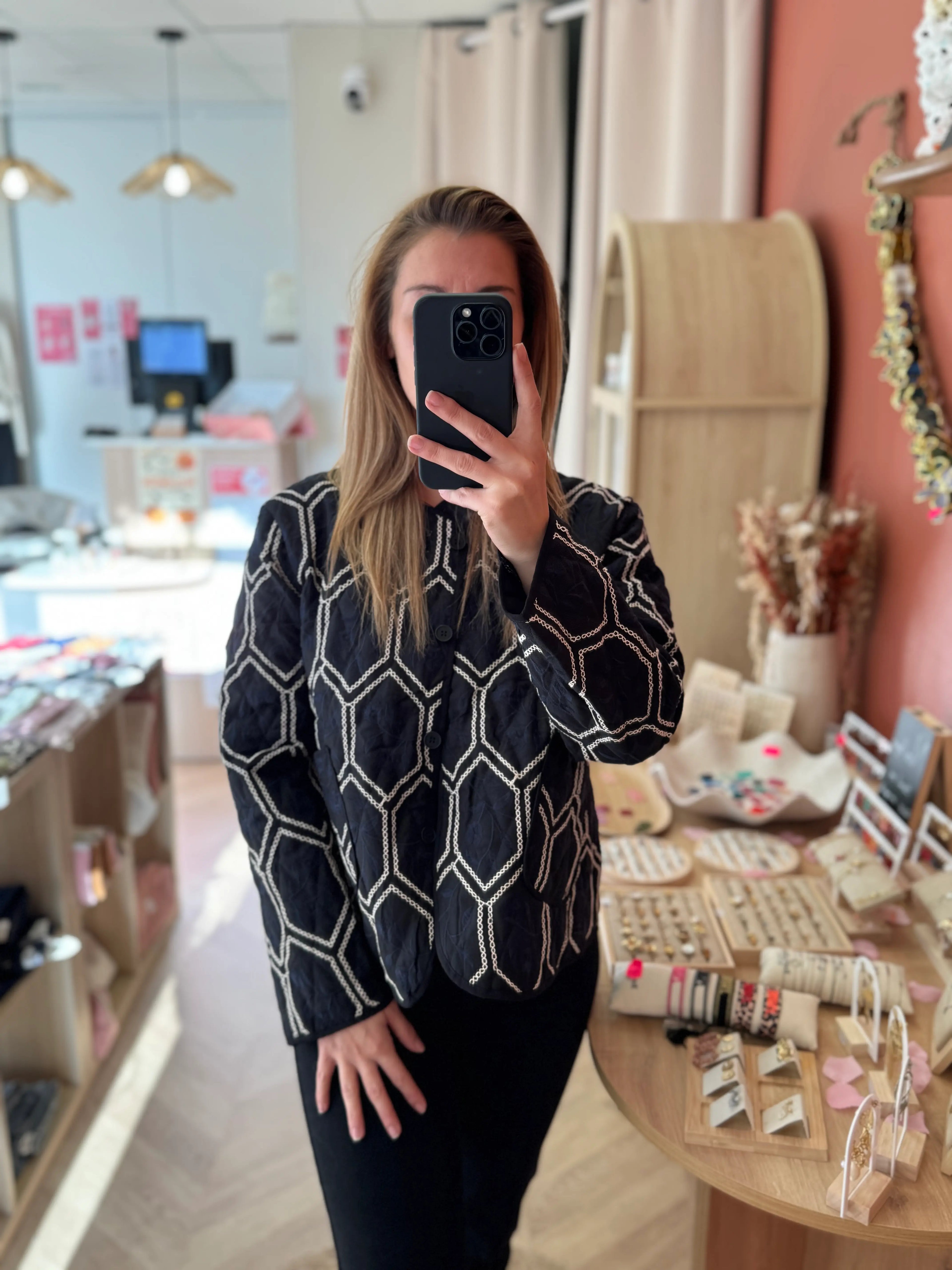 Veste matelassée à motifs