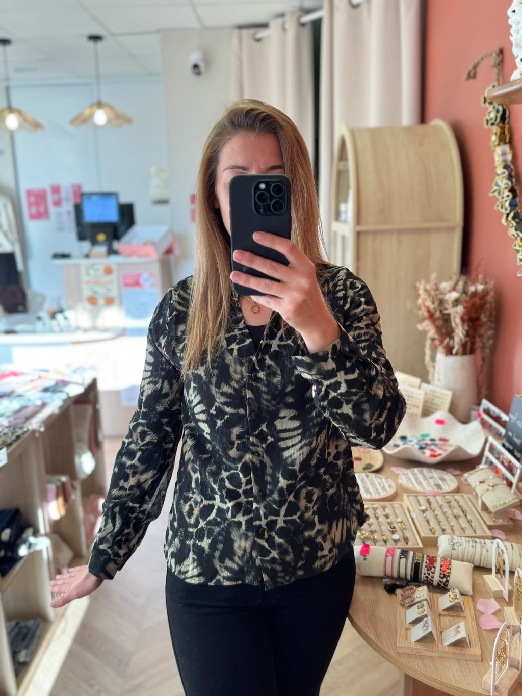 Chemise fluide imprimé sauvage