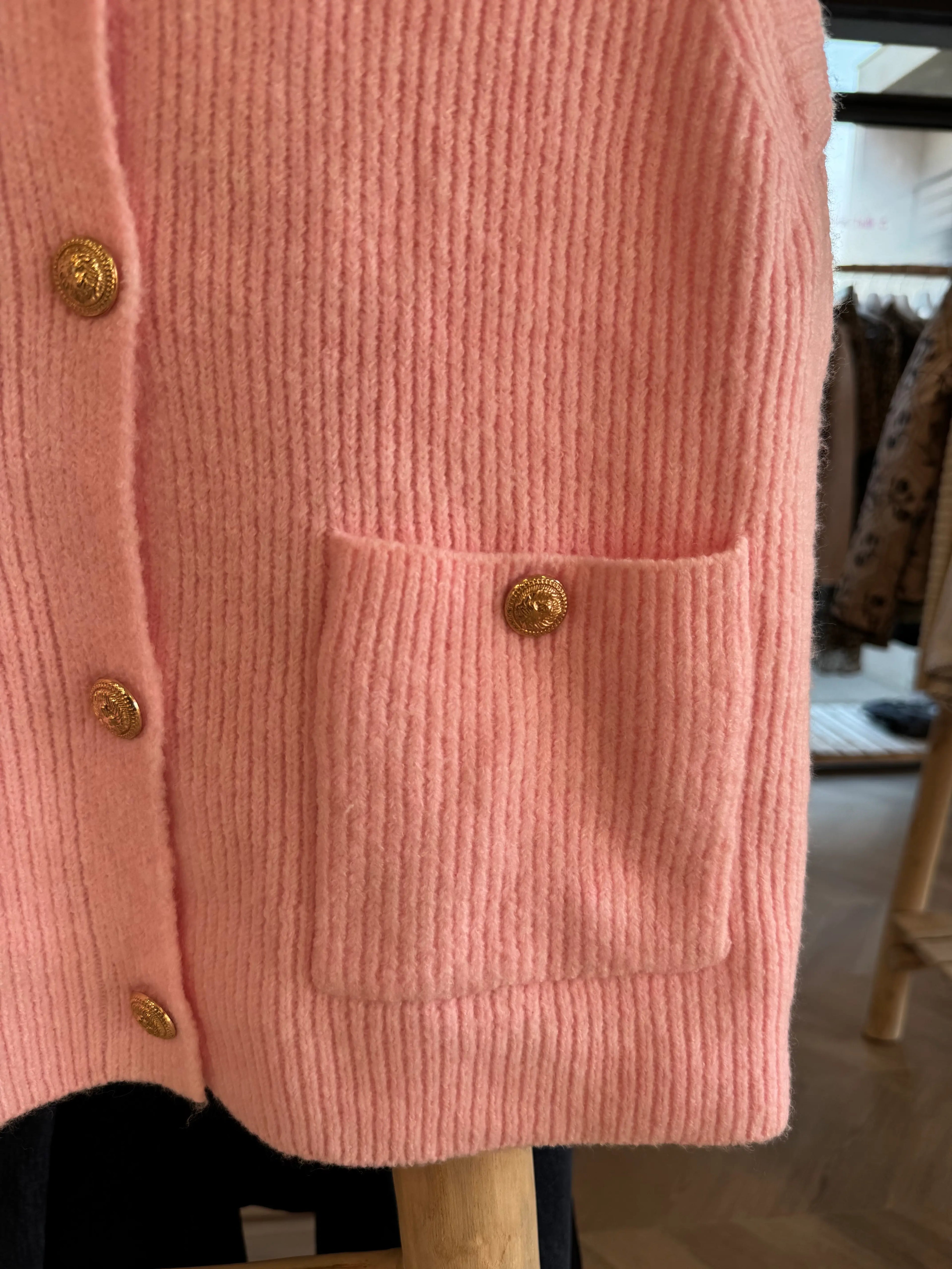 Haut sans manches rose poudré