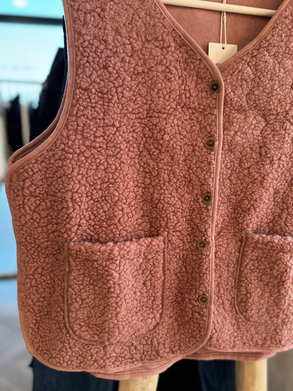 Veste sans manches vieux rose