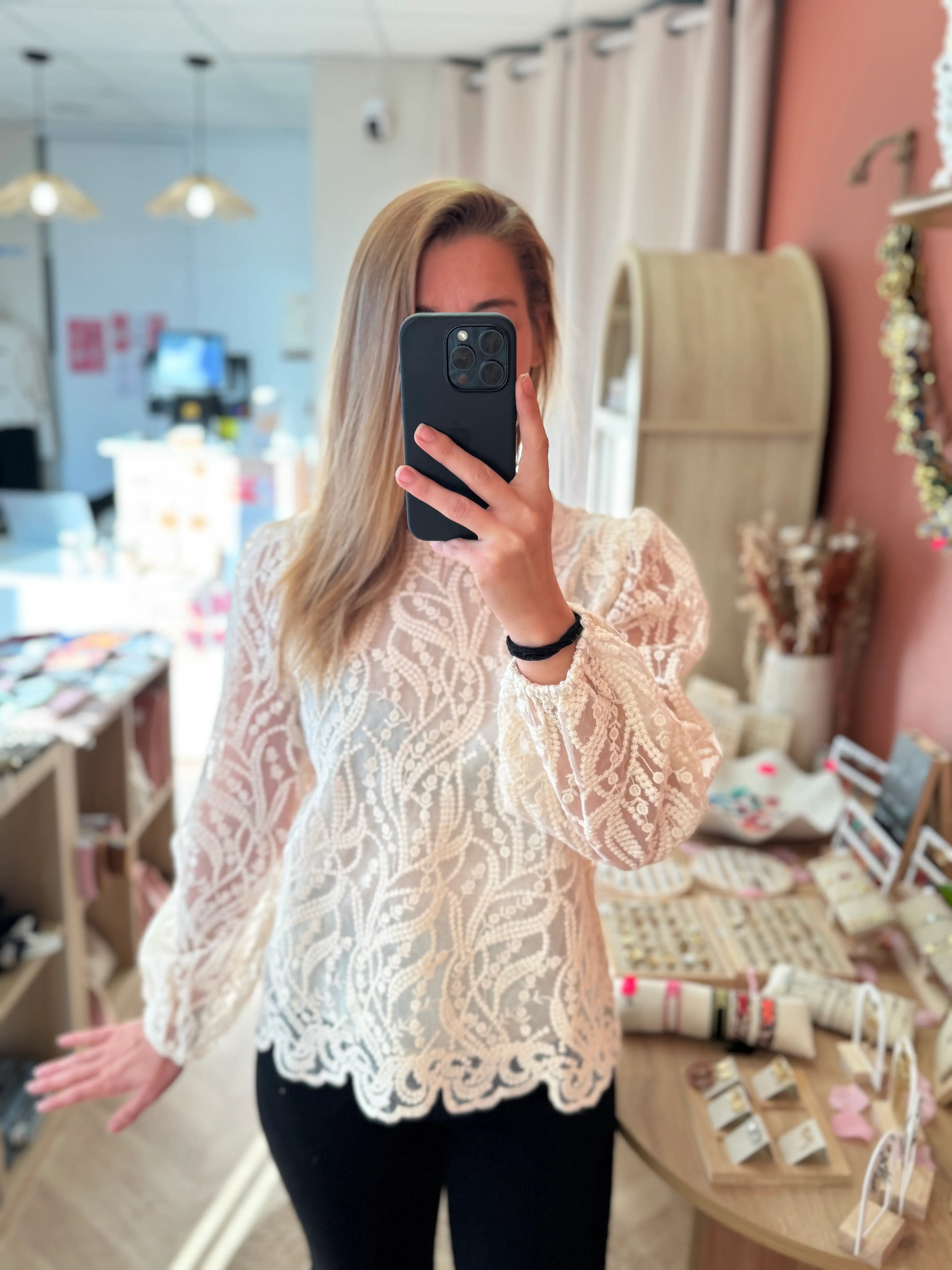 Blouse à dentelle