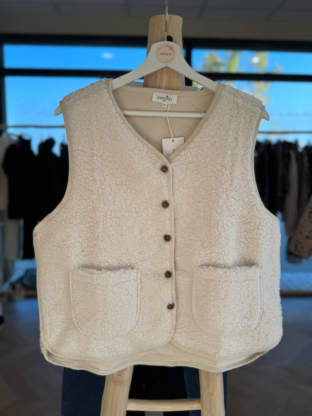 Veste sans manches blanc