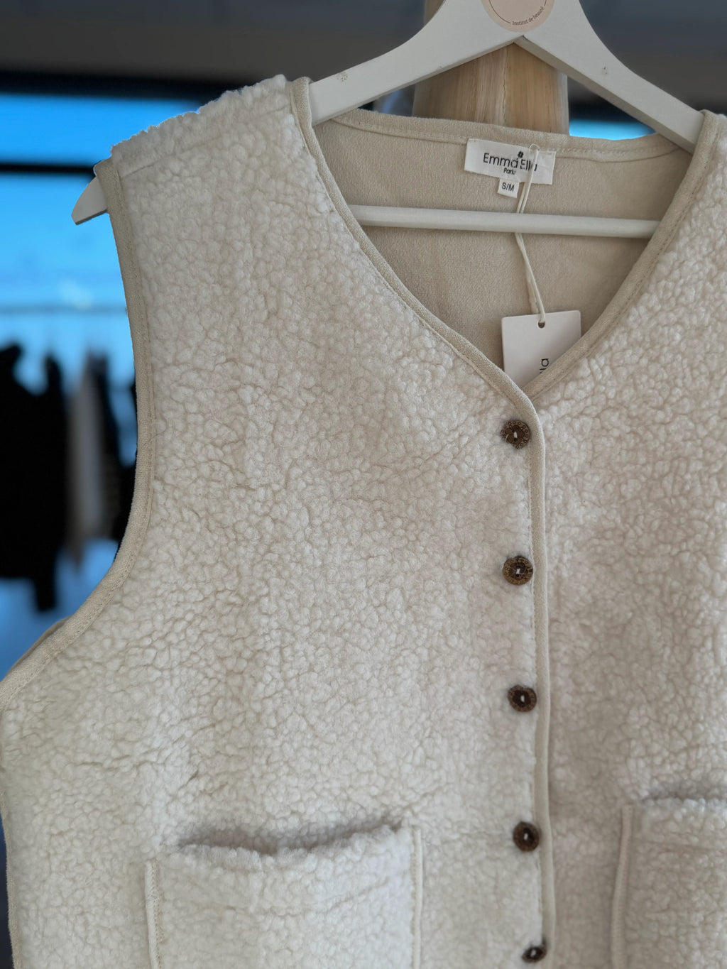 Veste sans manches blanc