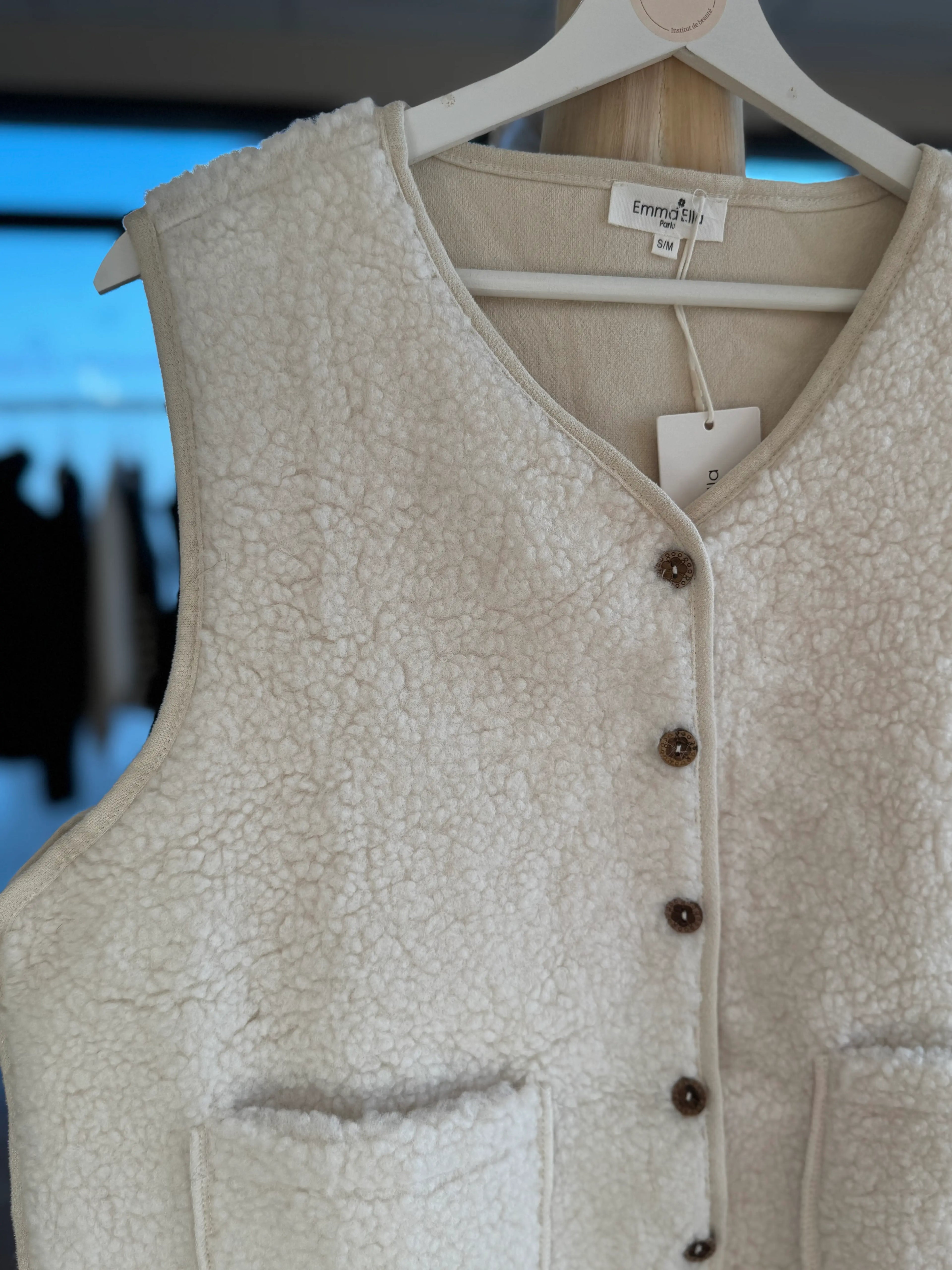 Veste sans manches blanc