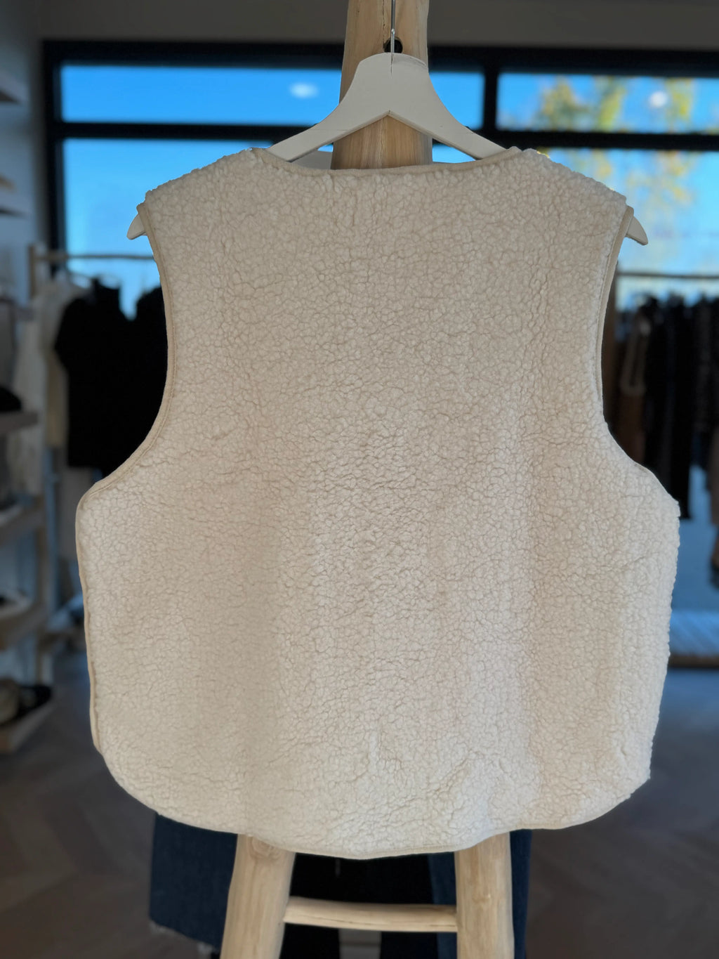 Veste sans manches blanc