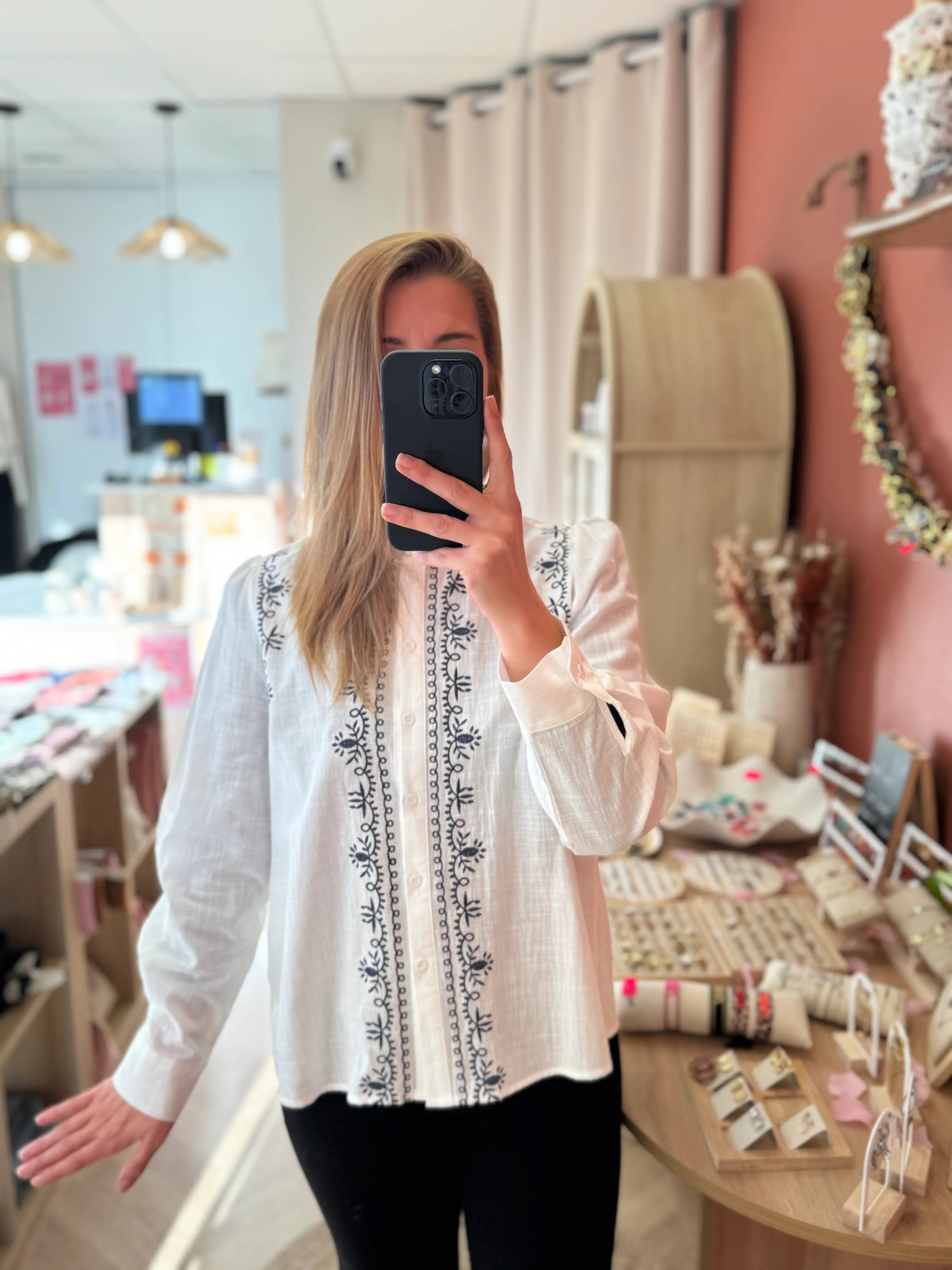 Blouse bohème brodée