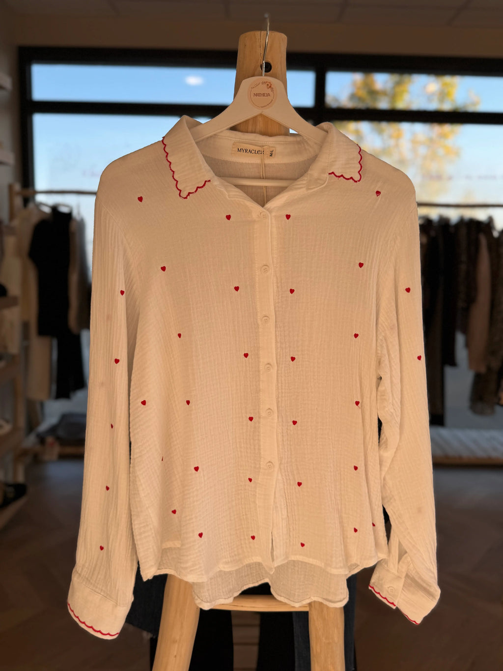 Chemise Coeurs Rouges