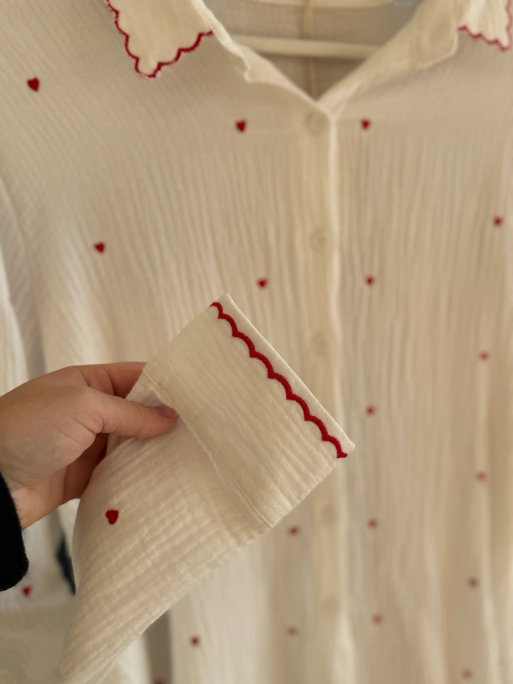 Chemise Coeurs Rouges