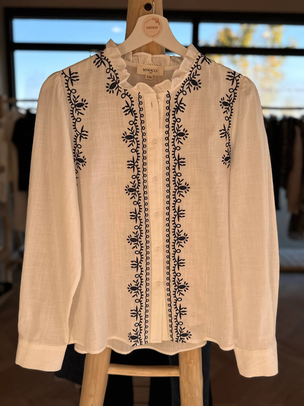 Blouse bohème brodée