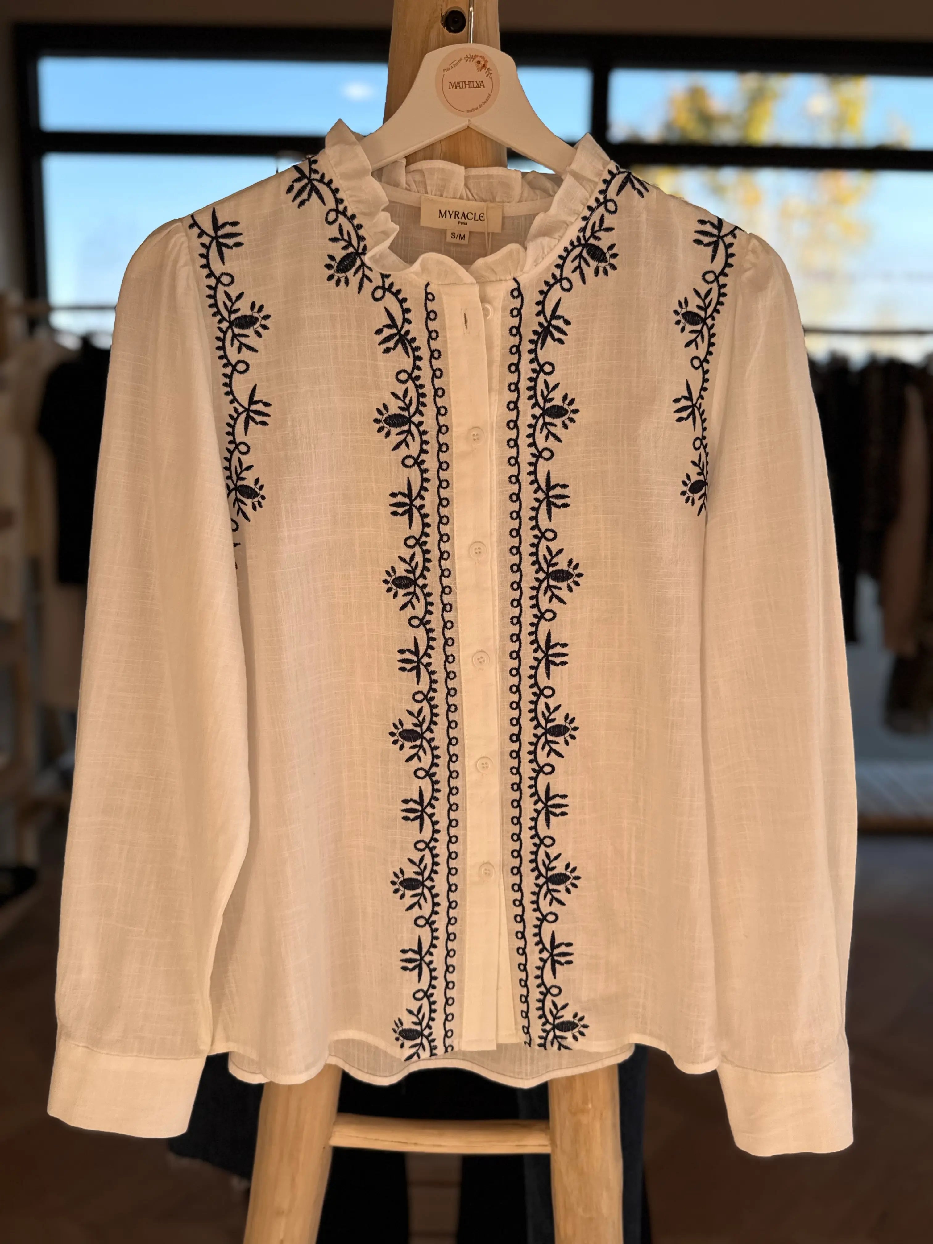 Blouse bohème brodée