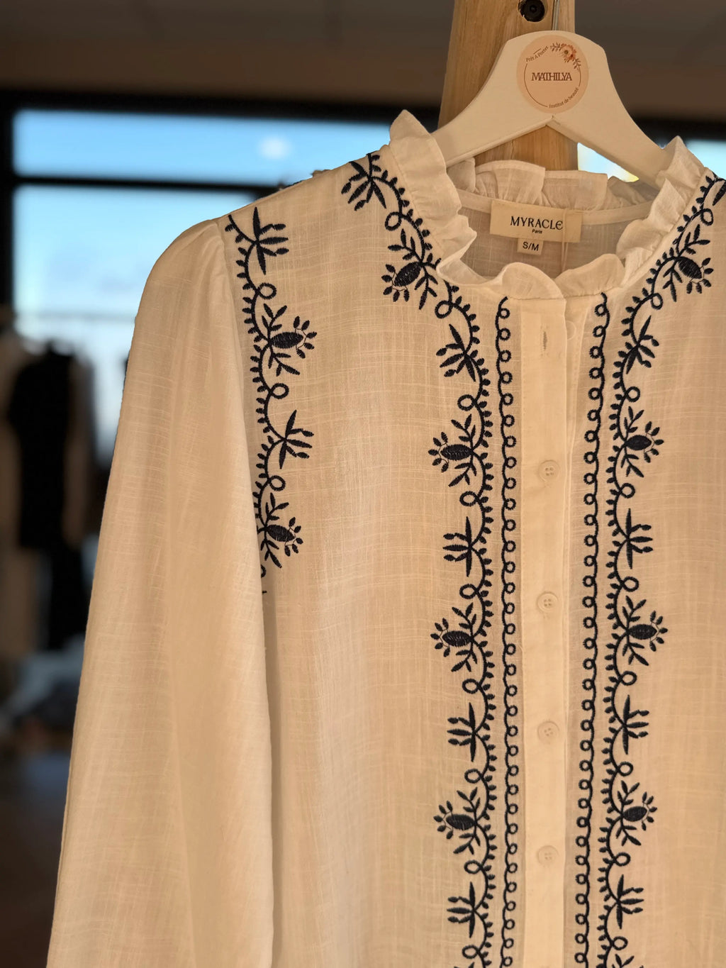 Blouse bohème brodée