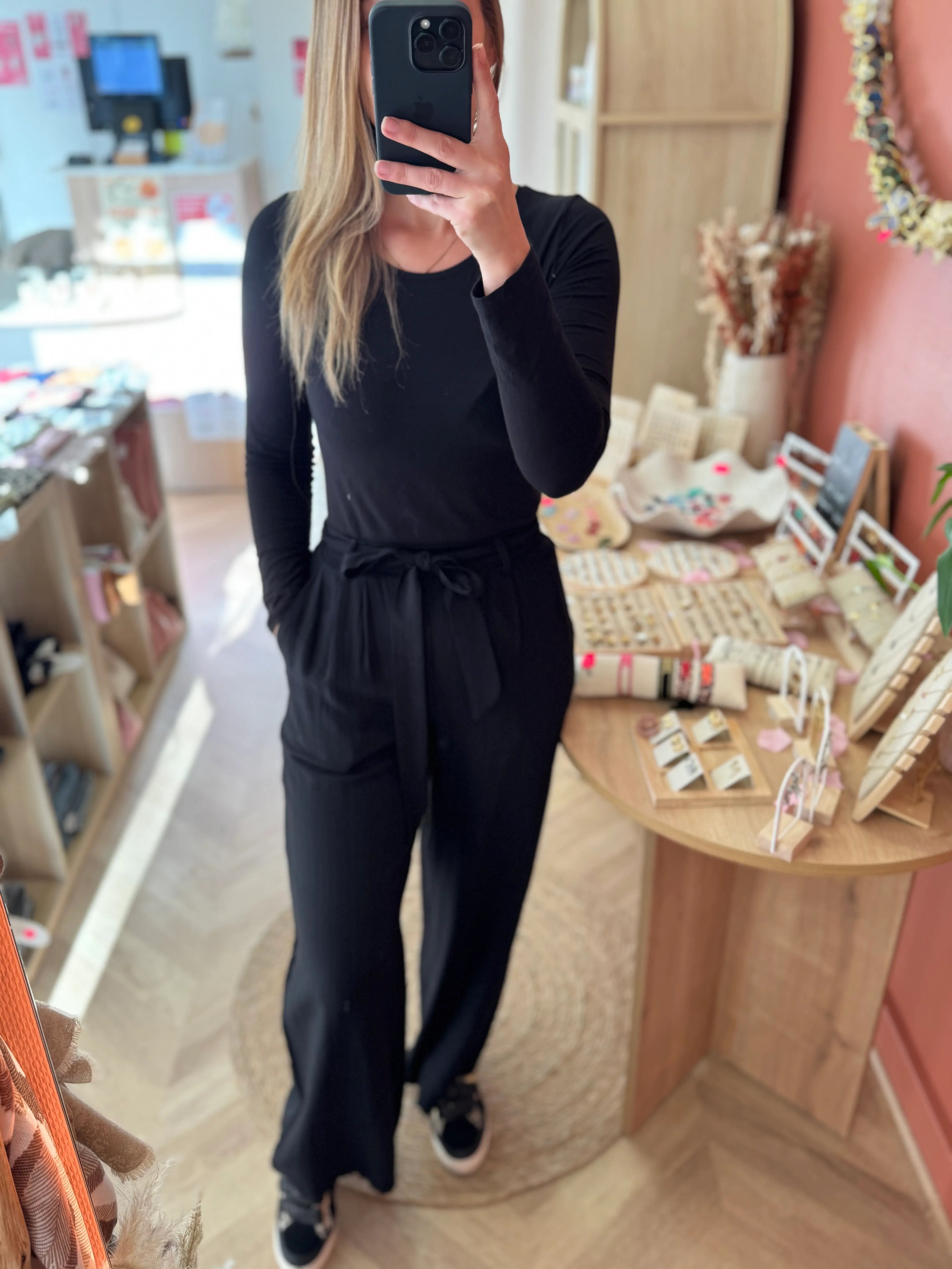 Pantalon fluide noir