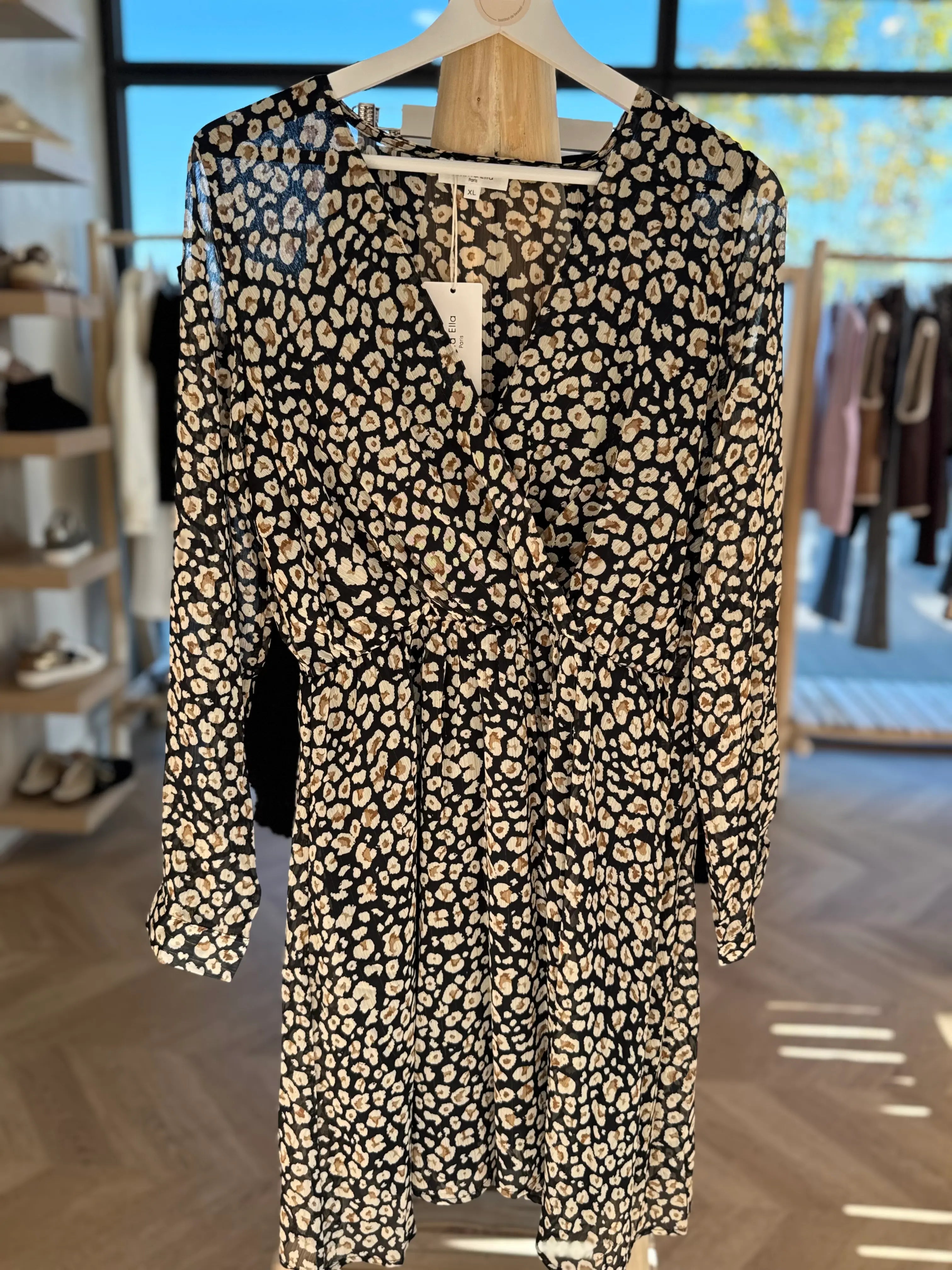 Robe fluide imprimé léopard